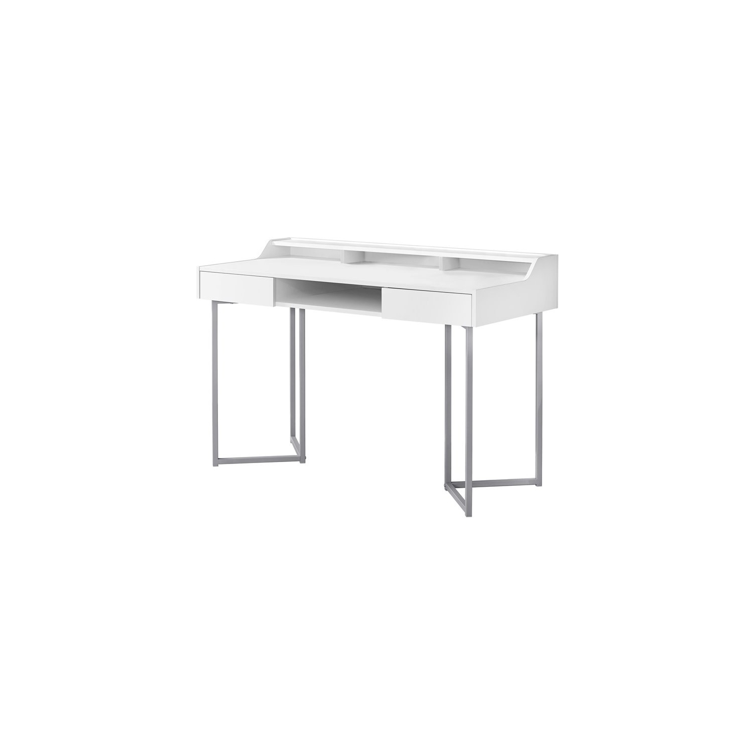 Monarch Specialties i 7361 computer desk 48"l white and silver metal