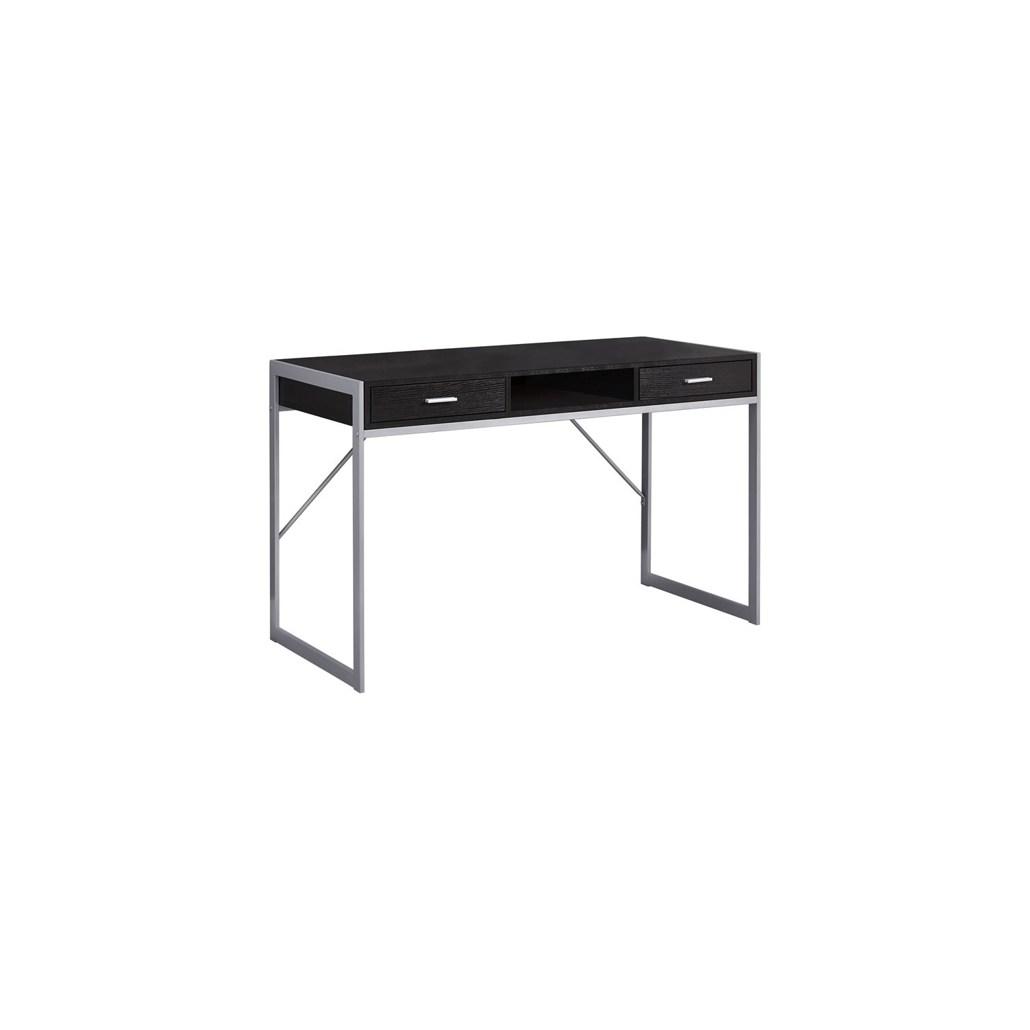 Monarch Specialties i 7366 computer desk 48"l cappuccino and silver metal