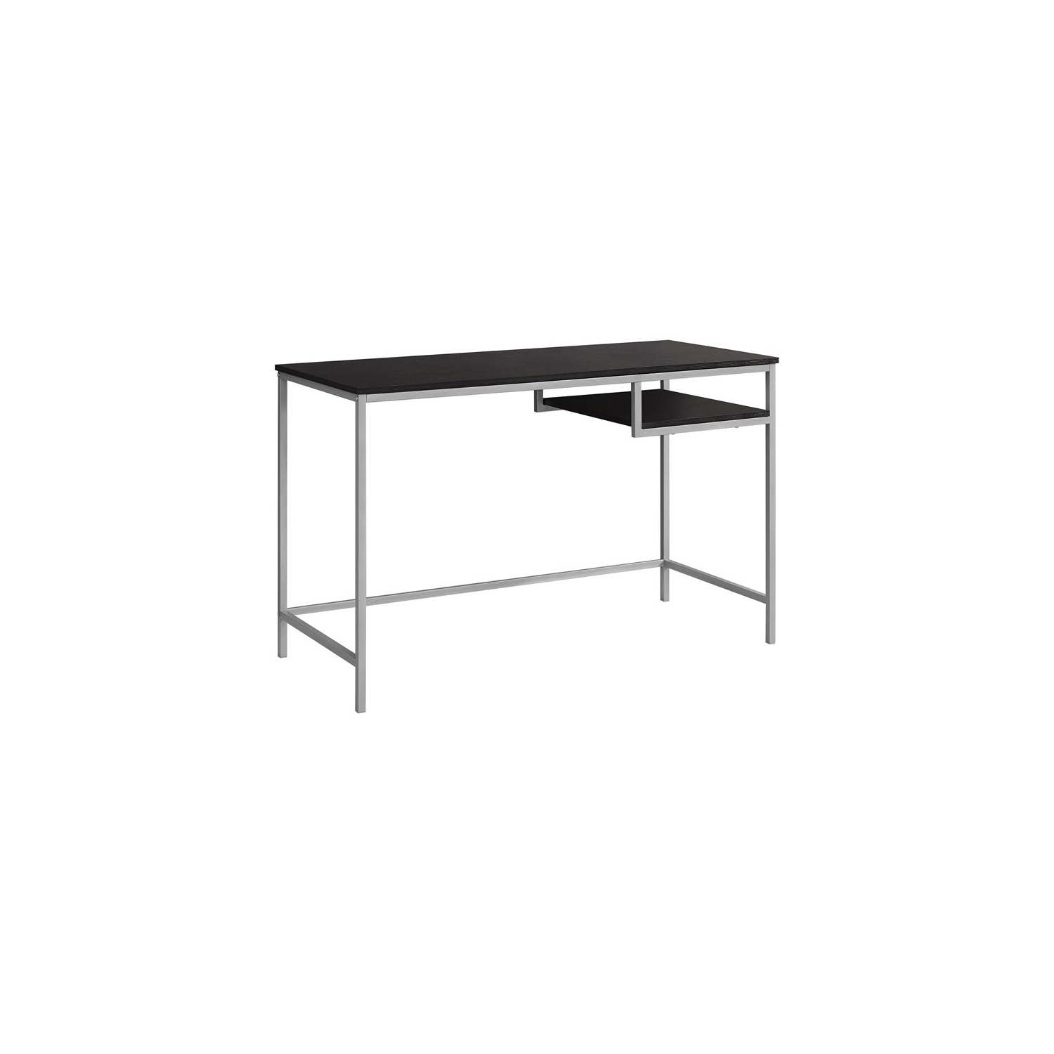 Monarch Specialties i 7369 computer desk 48"l cappuccino and silver metal