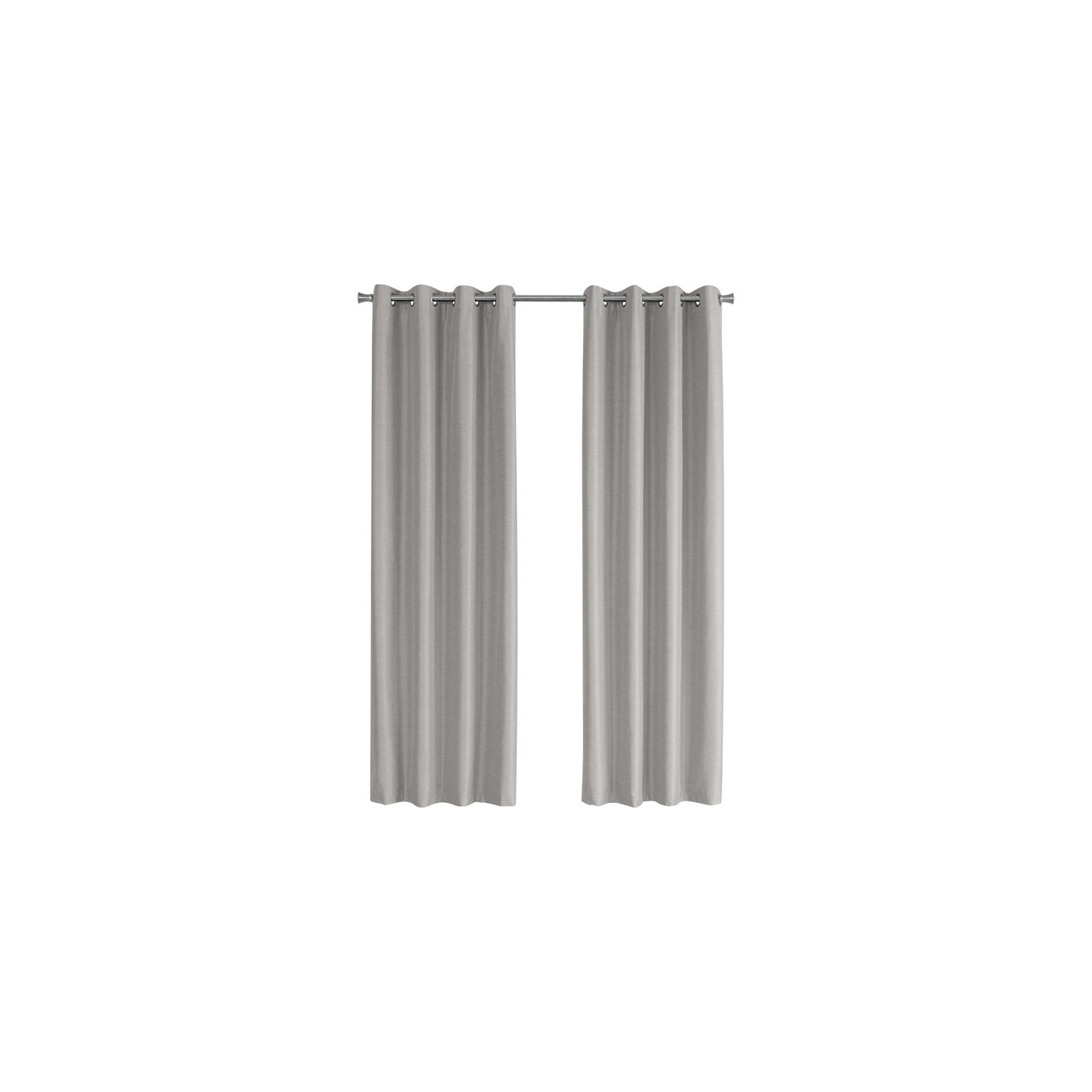 Monarch Specialties i 9835 curtain panel 2pcs 52"w x 84"h silver solid blackout