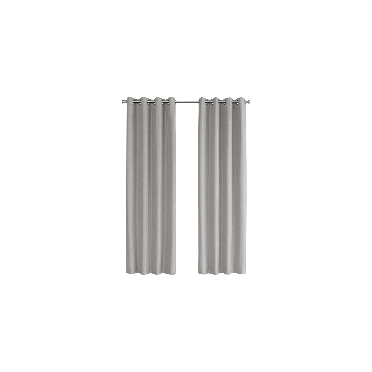 Monarch Specialties i 9836 curtain panel 2pcs 52"w x 95"h silver solid blackout
