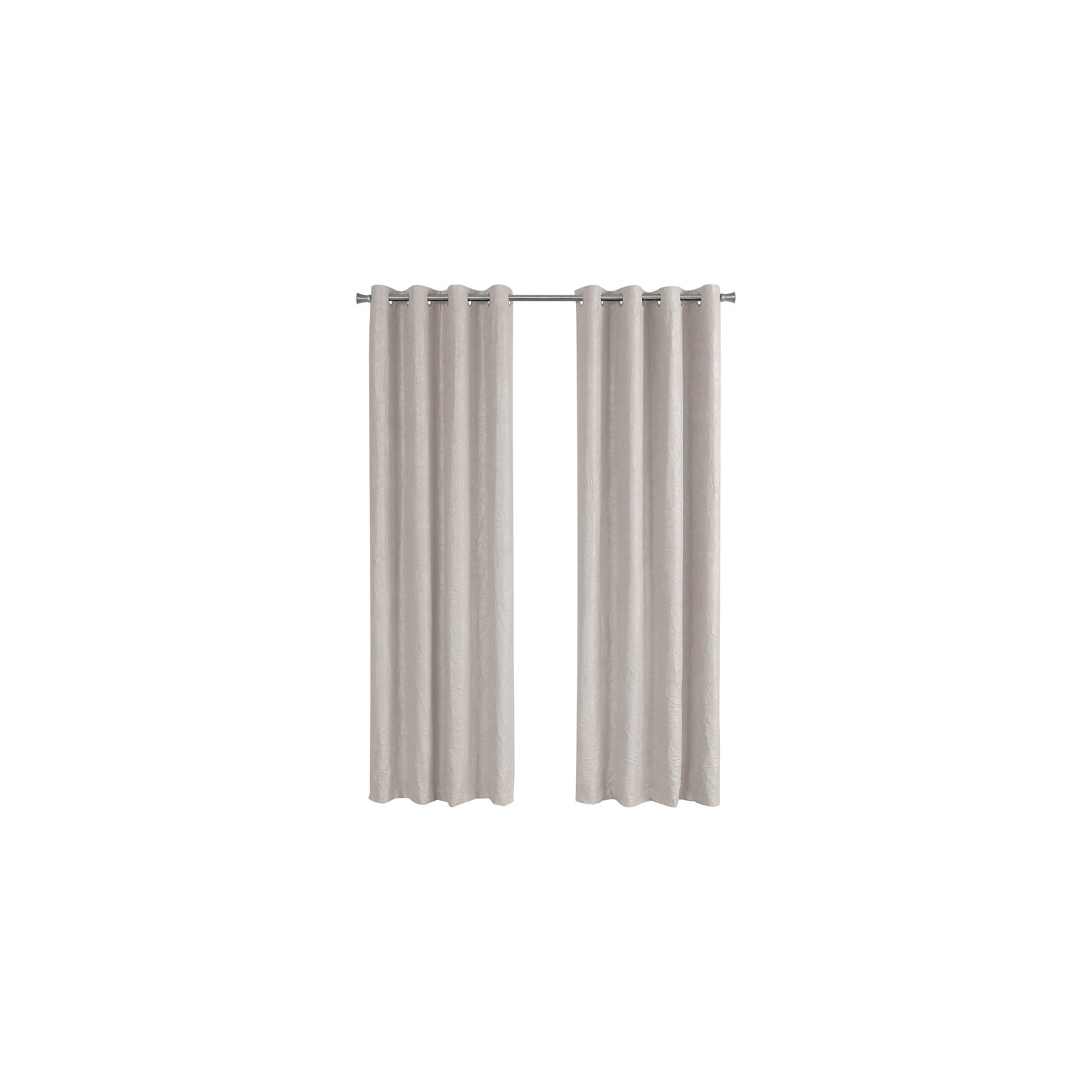 Monarch Specialties i 9817 curtain panel 2pcs 52"w x 84"h ivory room darkening