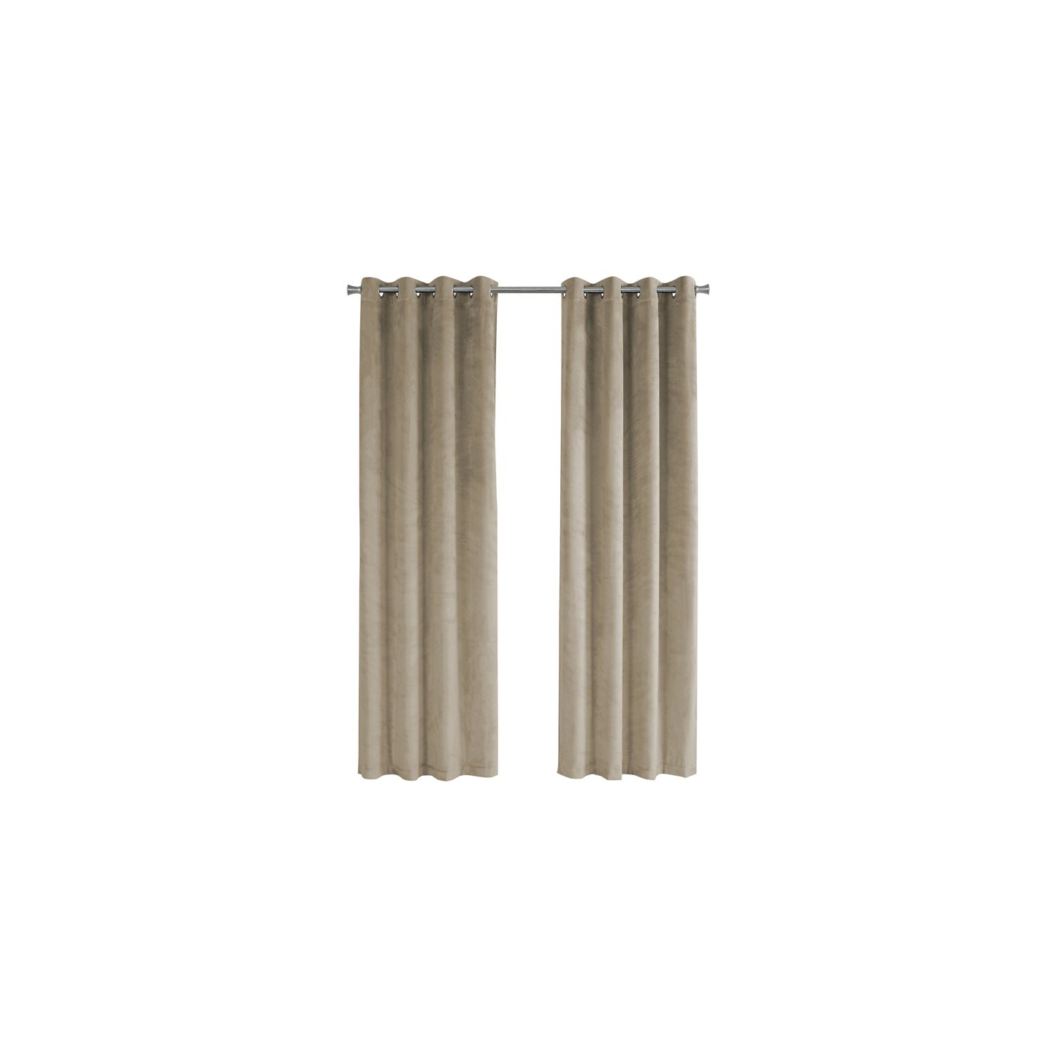 Monarch Specialties i 9821 curtain panel 2pcs 52"w x 95"h beige room darkening