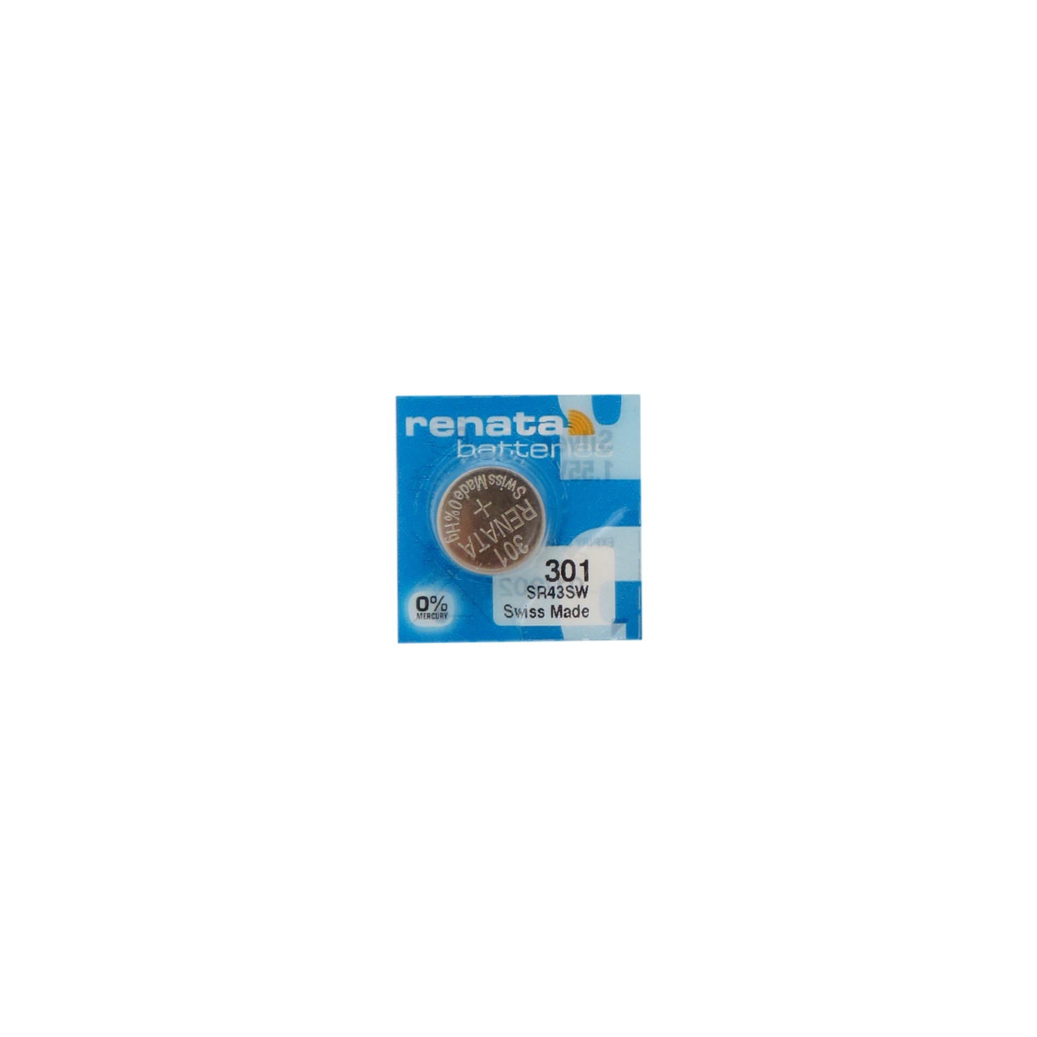 25-Pack 301 / 386 / SR43SW Renata Silver Oxide Button Batteries