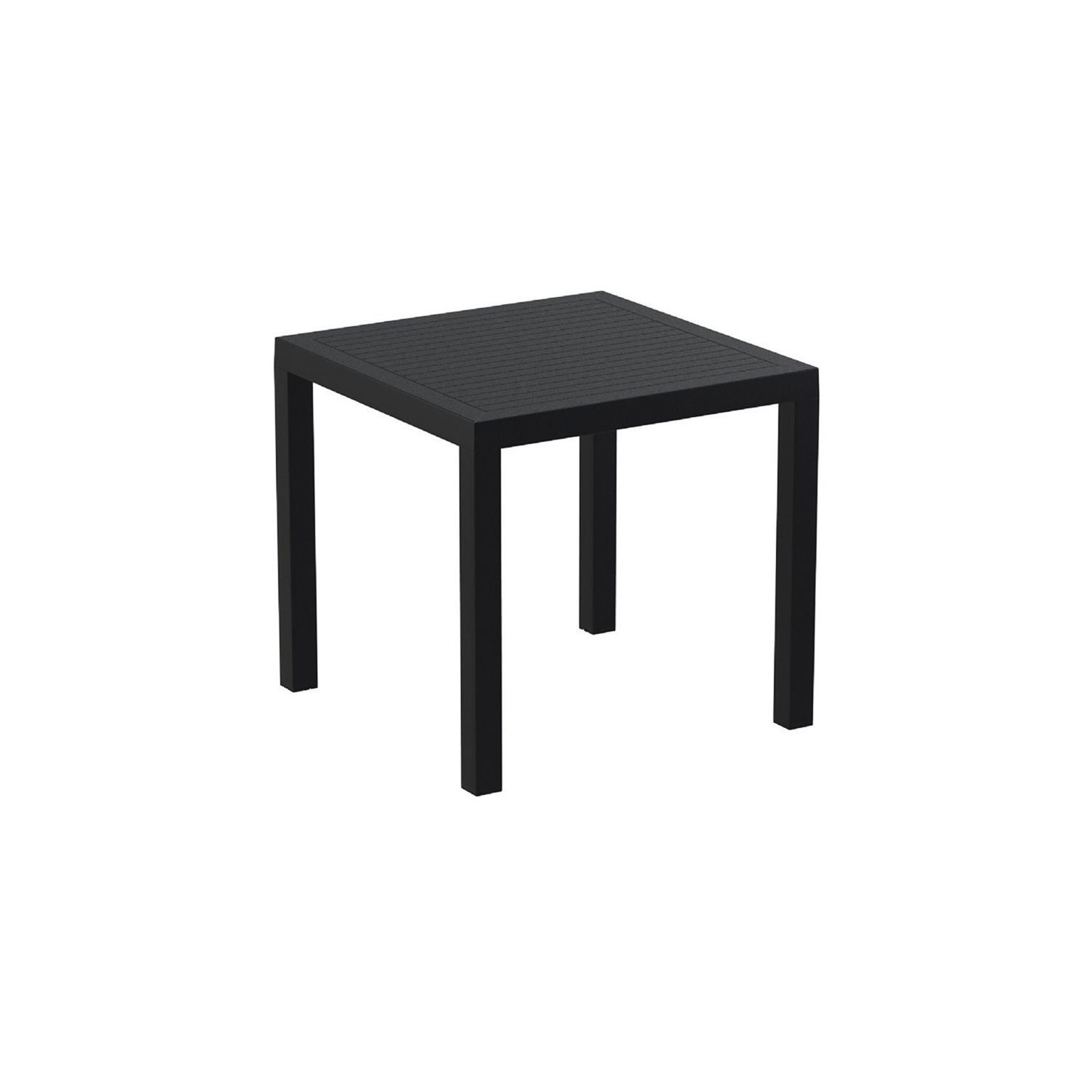 5 Piece Patio Dining Set with Resin Dining Table and Dining Chair in Black