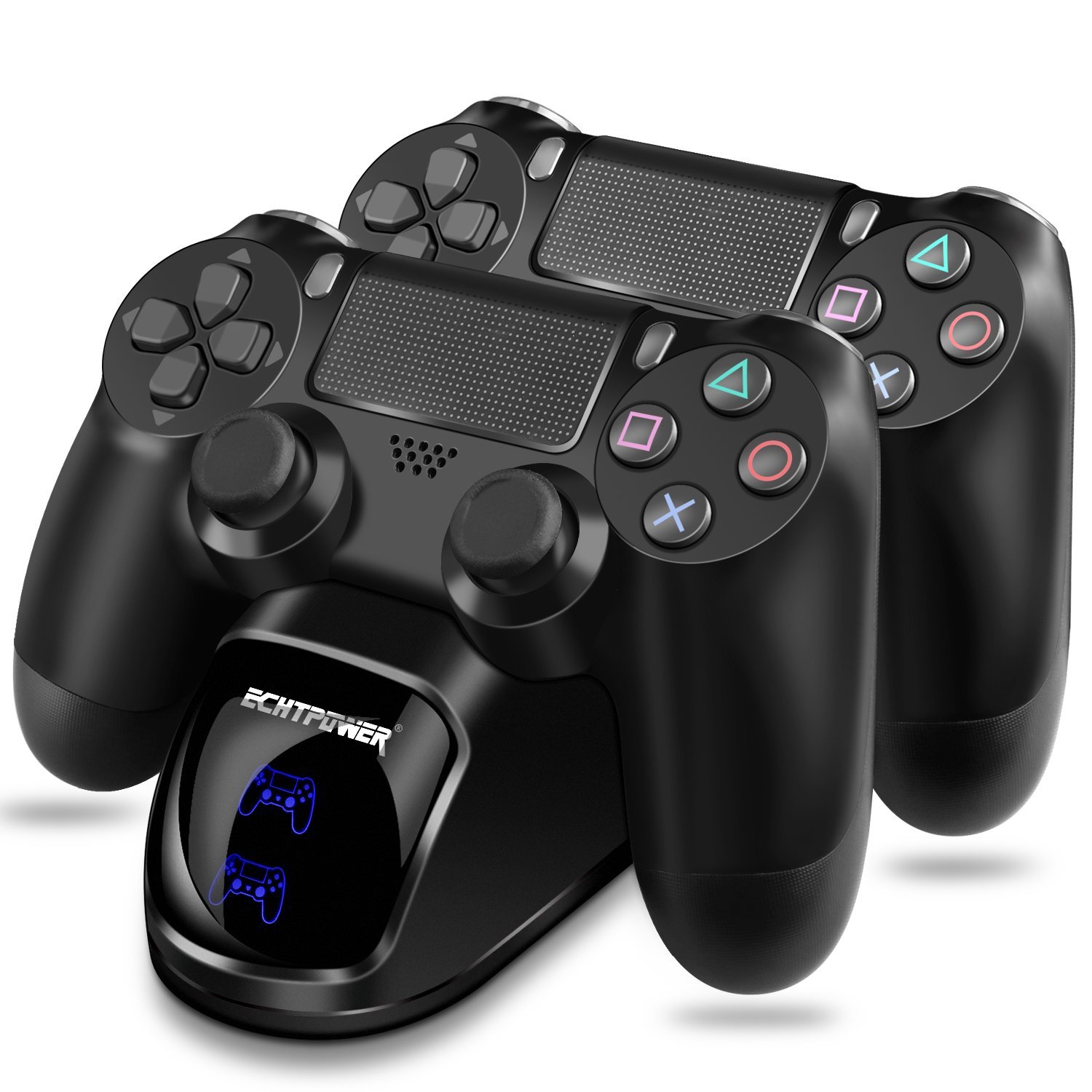 PS4 Charging Dock, Dual Charger with Charging Status Display Screen for PS4 Pro Dualshock 4 Wireless Controller