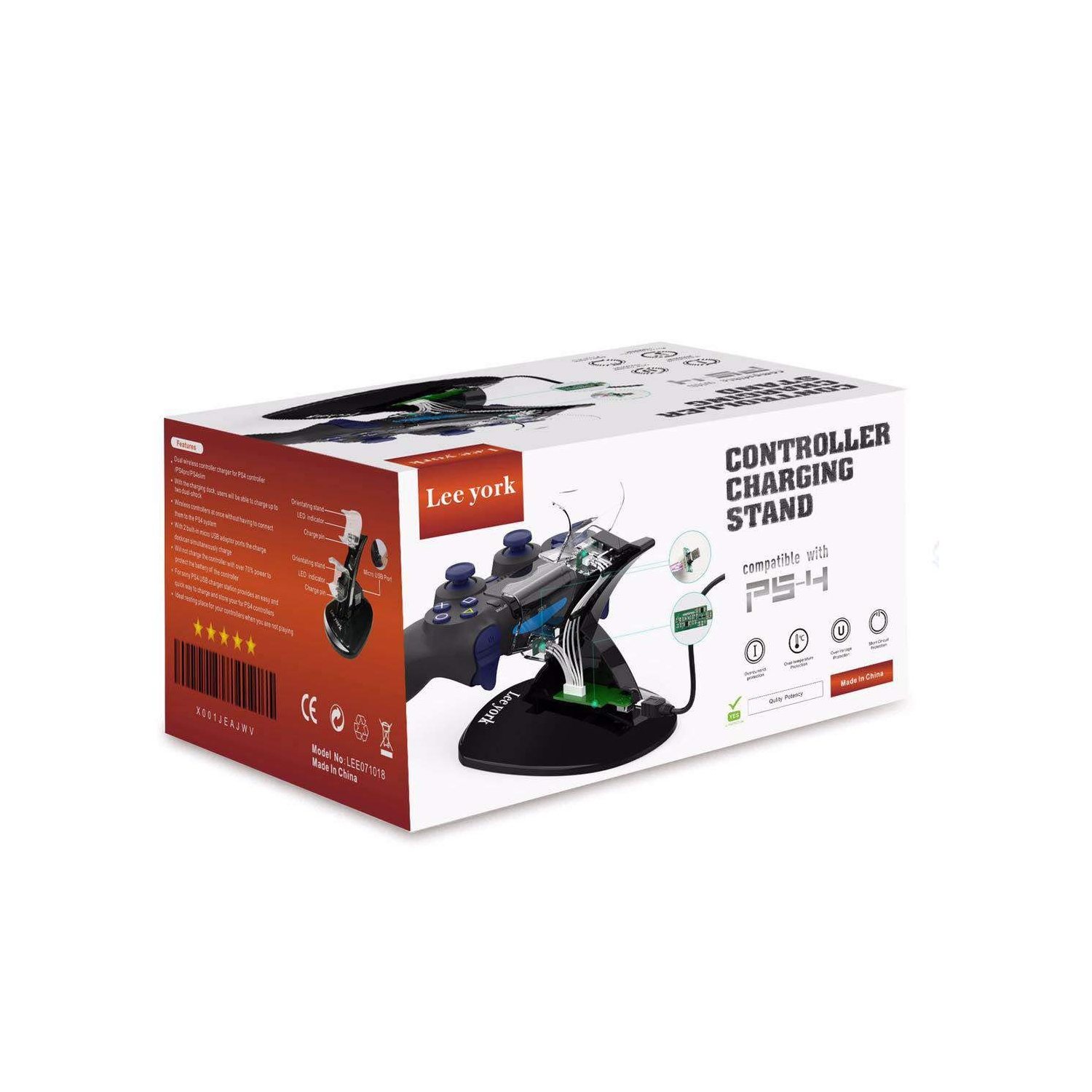 Playstation 4 Charger & Pro Playstation Controller Charger Dual USB Charging Station Stand Docking Playstation 4 PS4 Slim