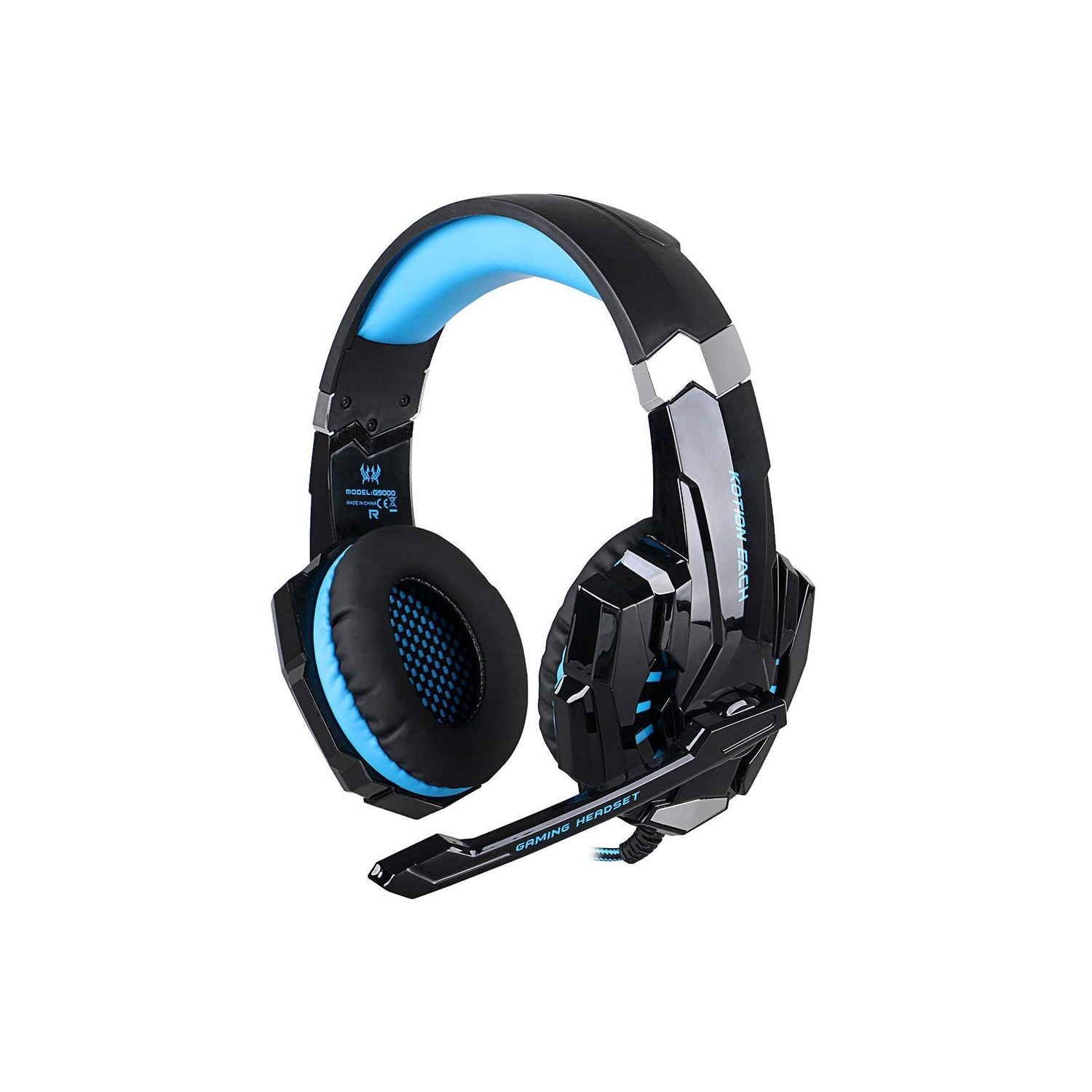 Écouteurs stéréo de 5 mm avec réduction de bruit du micro Casque de jeu pour PC, PlayStation 4, Xbox One et portable