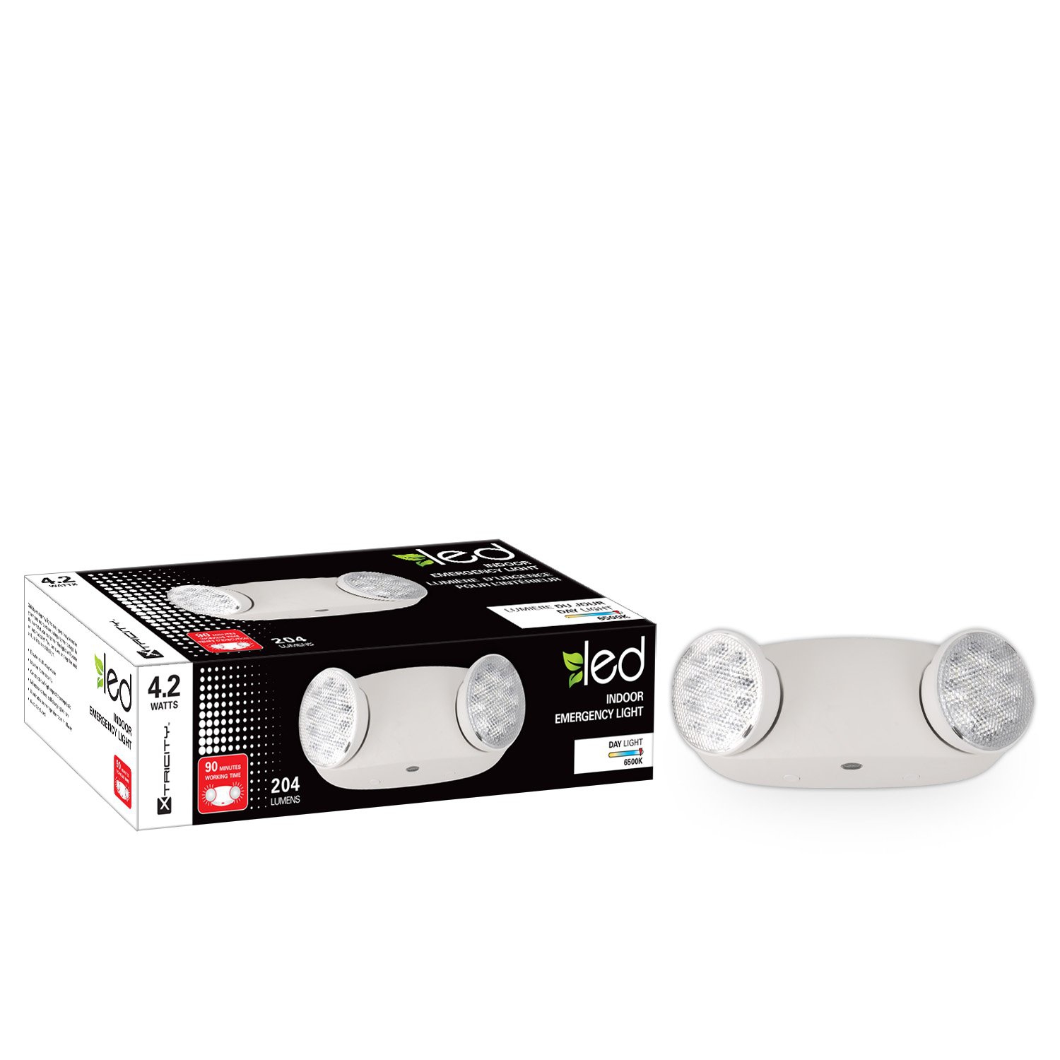 Xtricity DEL Lumiere D'urgence a&nbsp; 2 tetes 2.1w 204 Lumens