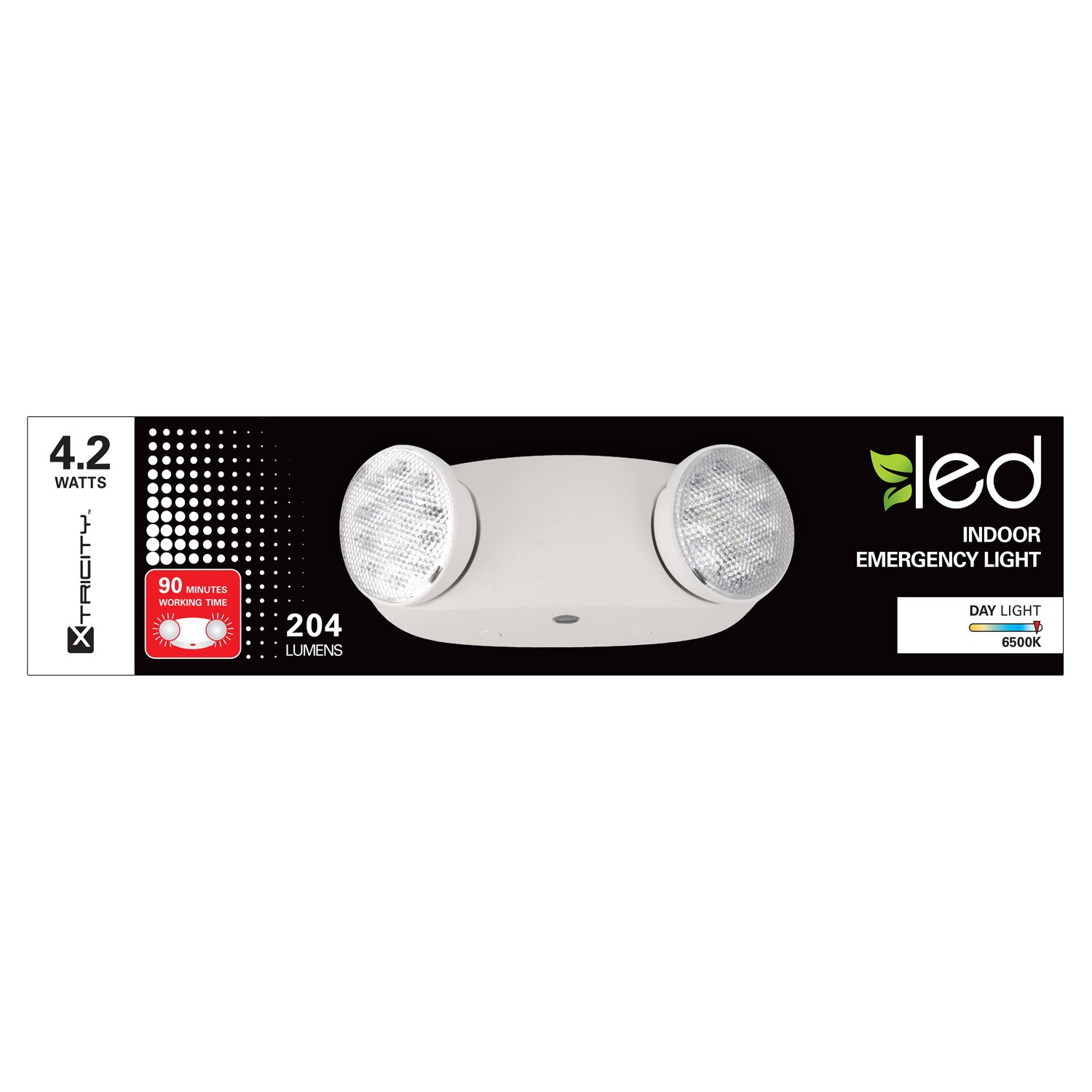 Xtricity DEL Lumiere D'urgence a&nbsp; 2 tetes 2.1w 204 Lumens