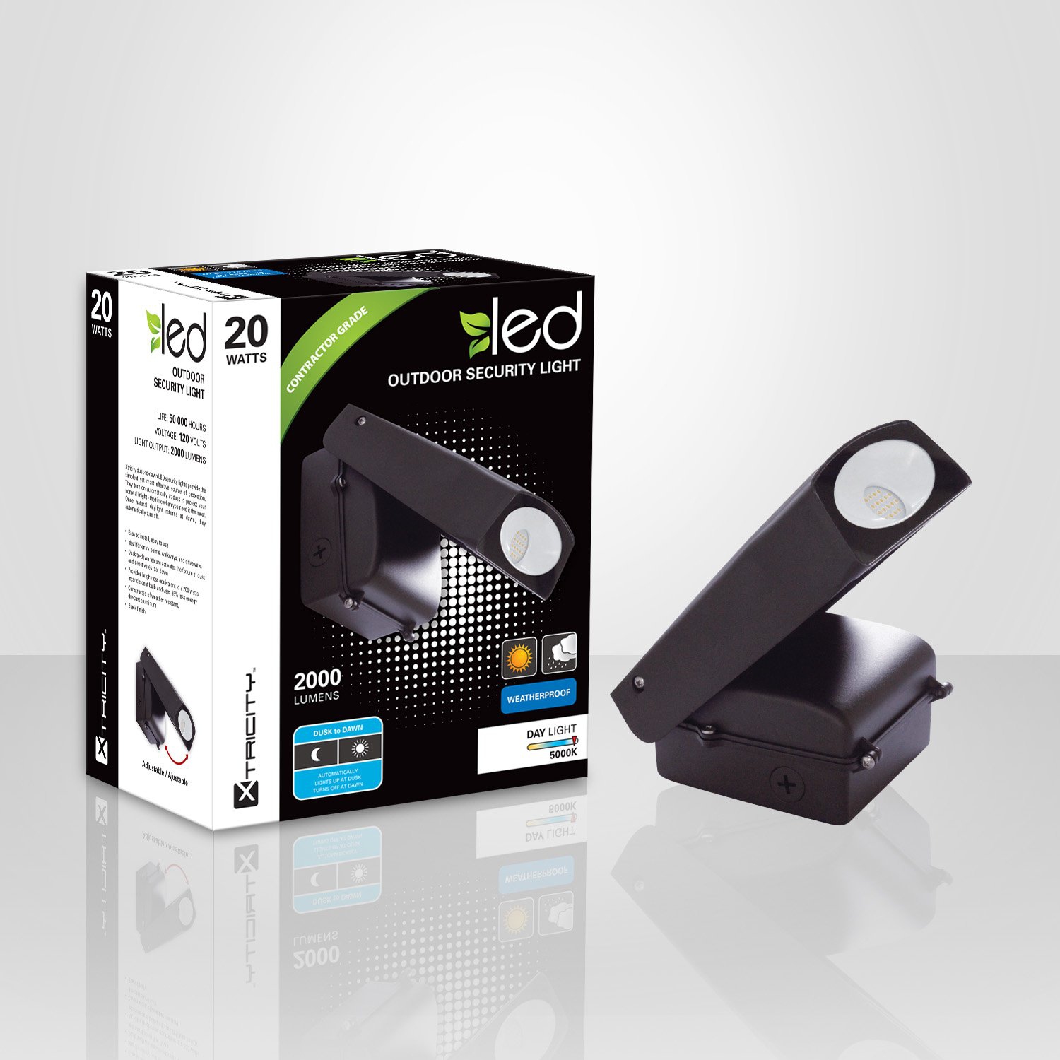 Xtricity Outdoor security light LED 20W/5000k/2000L