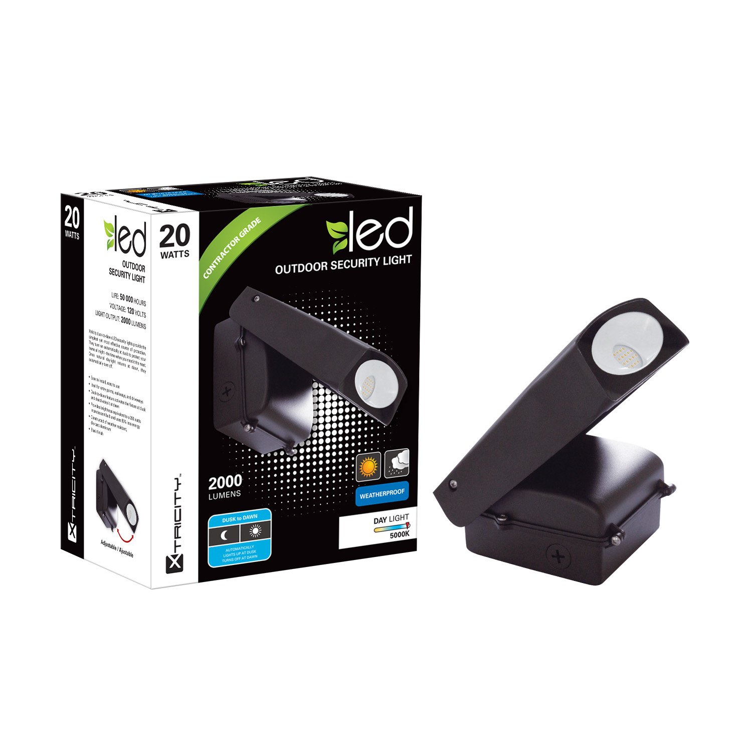 Xtricity Outdoor security light LED 20W/5000k/2000L