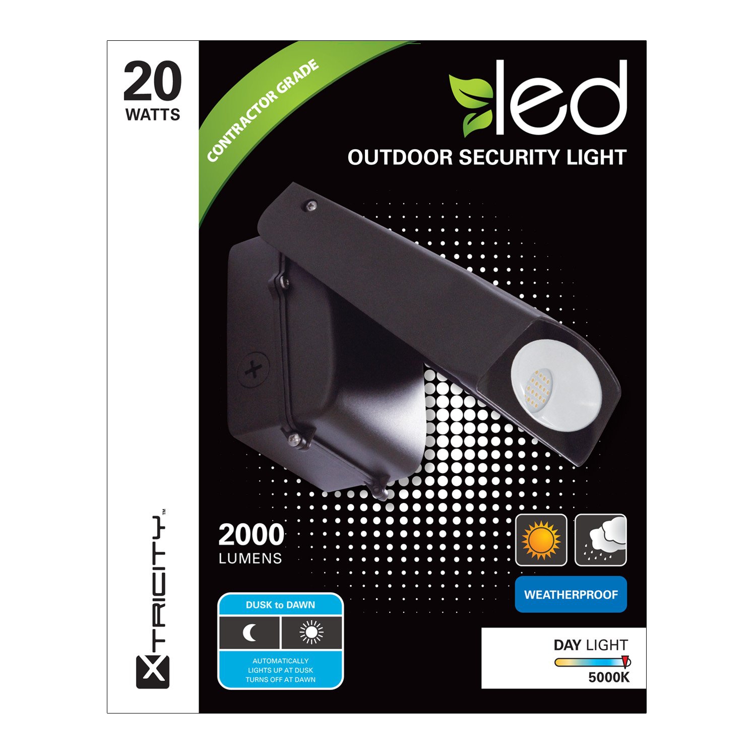 Xtricity Outdoor security light LED 20W/5000k/2000L