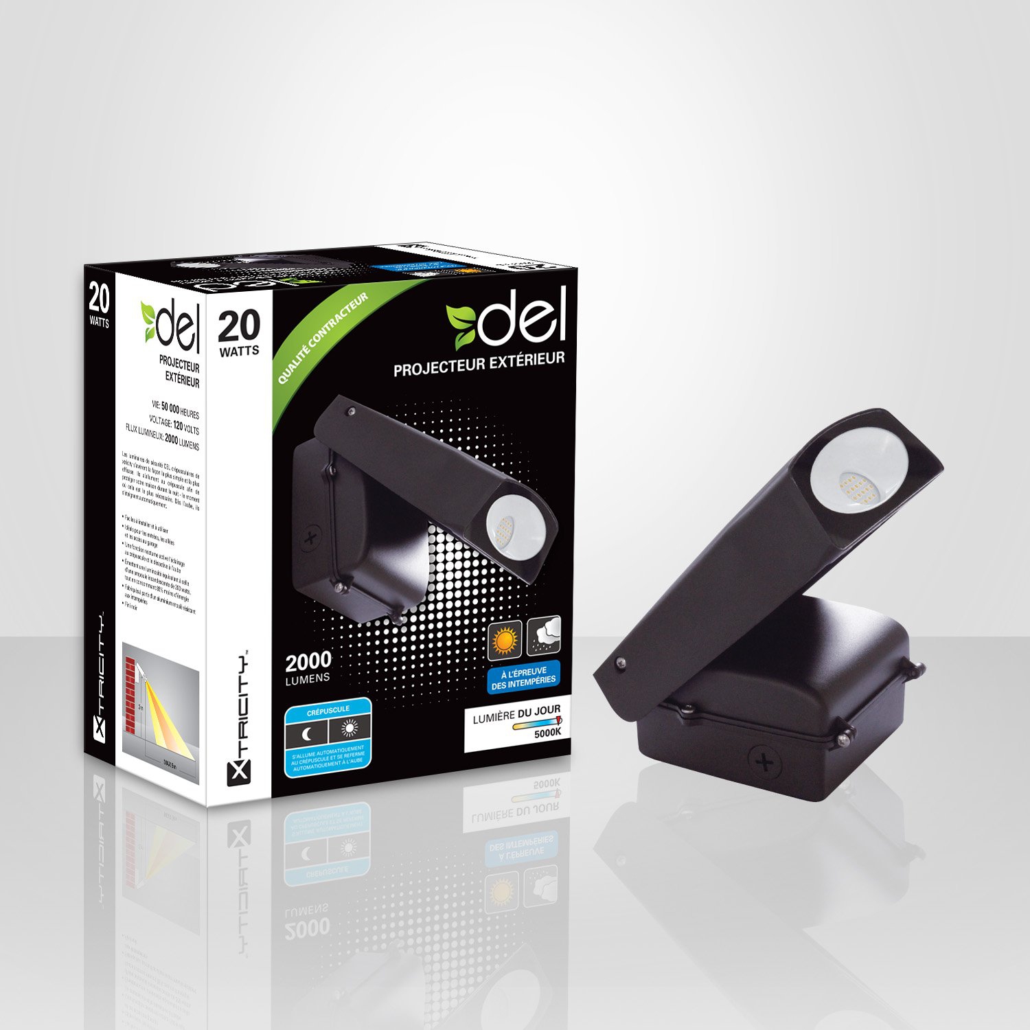 Xtricity Outdoor security light LED 20W/5000k/2000L