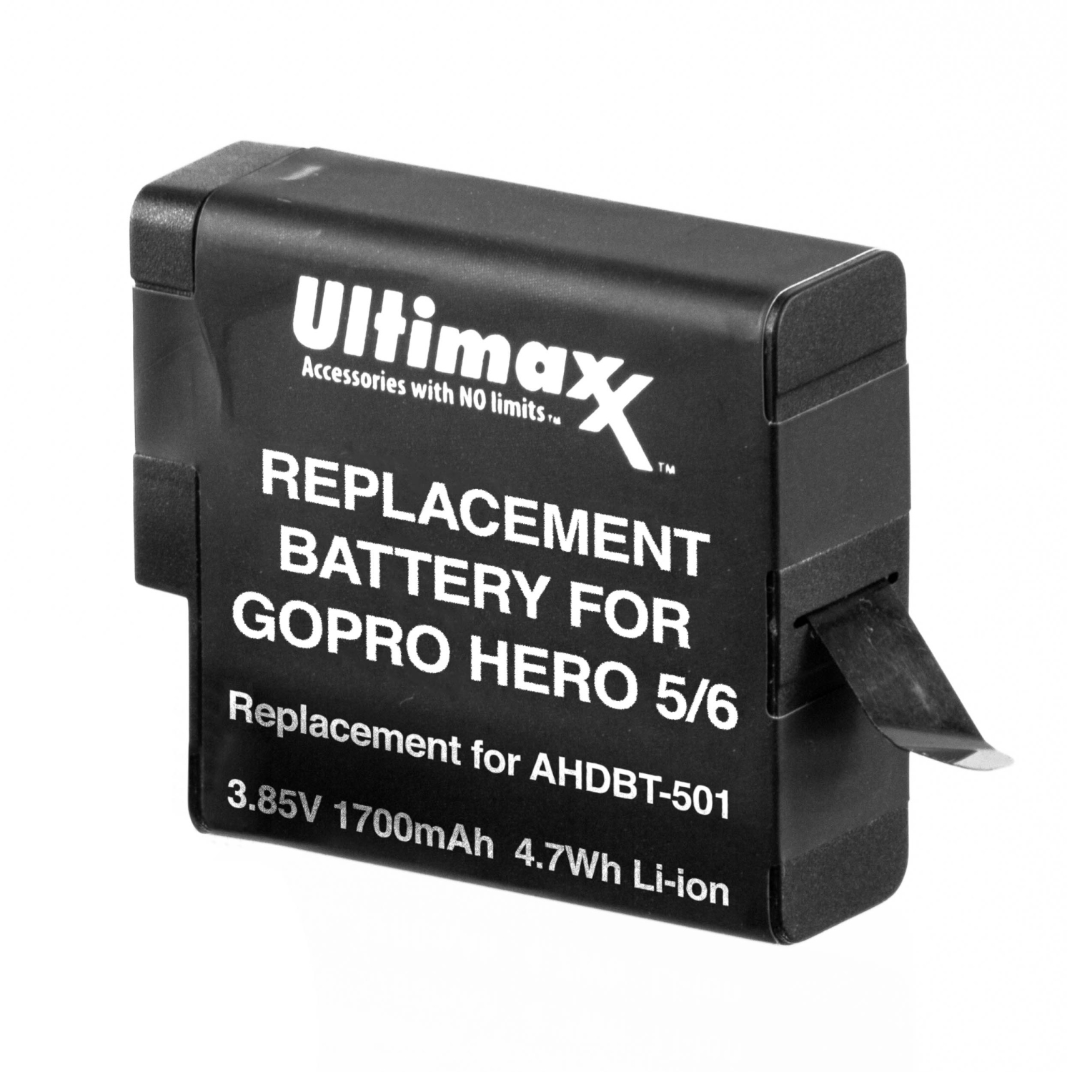 Ultimaxx Replacement Battery For GoPro Hero 5/6 3.85v 1700mAh And Dual Battery