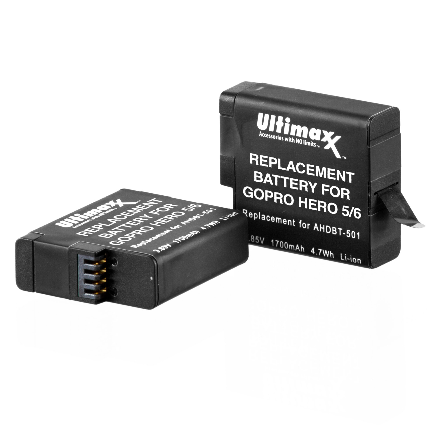 Ultimaxx Replacement Battery For GoPro Hero 5/6 3.85v 1700mAh And Dual Battery