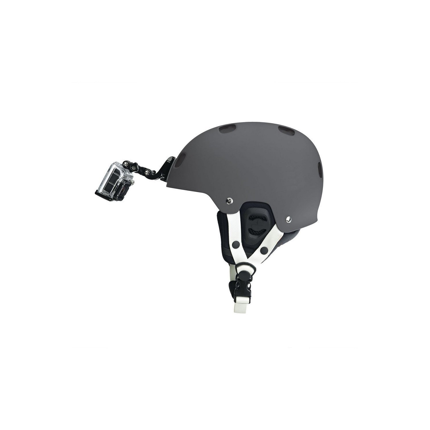 Extension robuste pour casque avec bras courbé d’Ultimaxx, support adhésif 3M avec boucles, pour toutes les caméras Hero GoPro