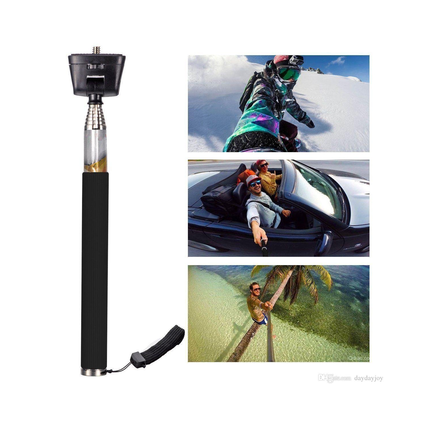 La perche à égoportrait d’Ultimaxx avec adaptateur pour appareil photo reflex numérique, appareil photo reflex numérique et toutes les caméras GoPro