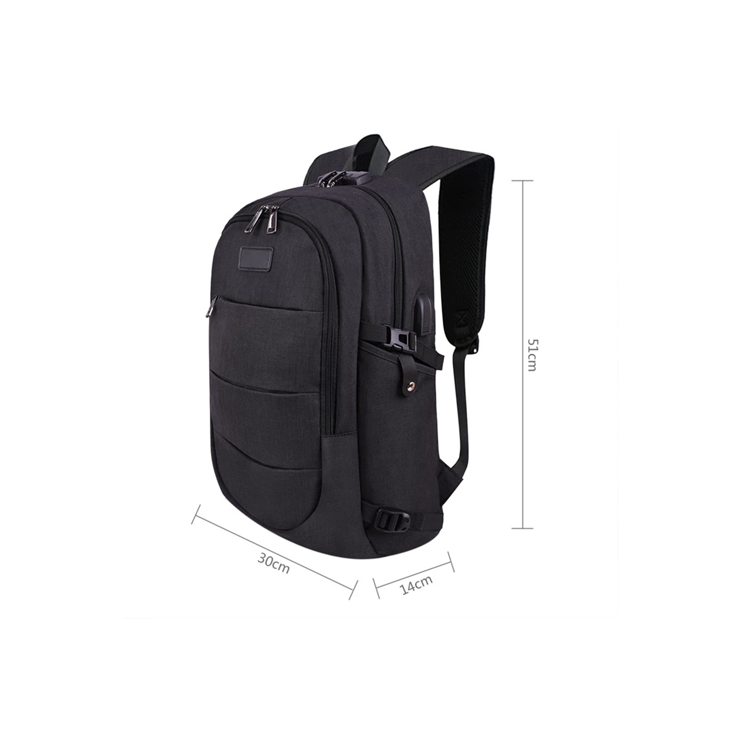 Laptop Travel Slim Backpack Water Resistant Anti-Theft Bag with USB Charging Port and Lock 15.6 Inch Computer Business Backpacks for Men Women