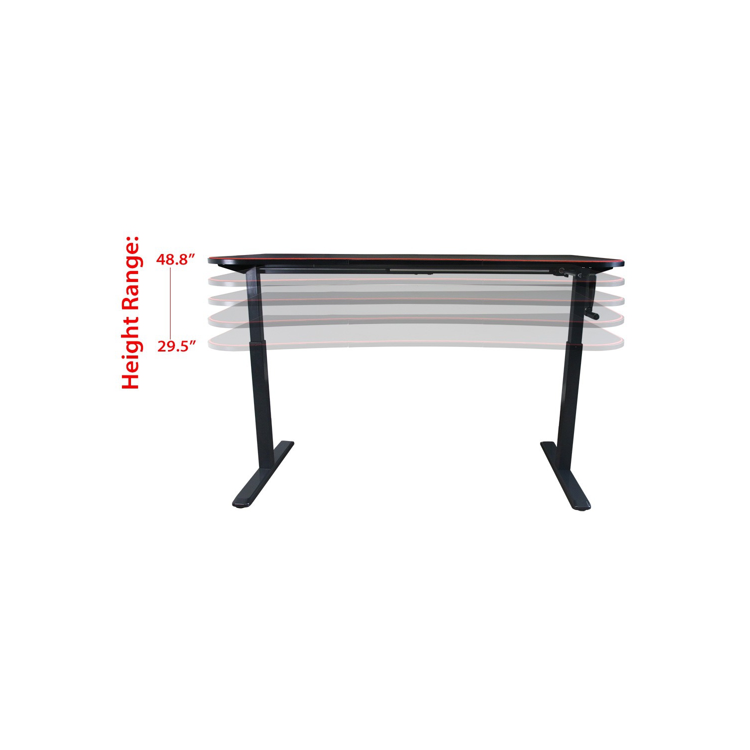 Boost Industries FS-MC63 Floor Standing Manual Height Adjustable Gaming/PC Desk