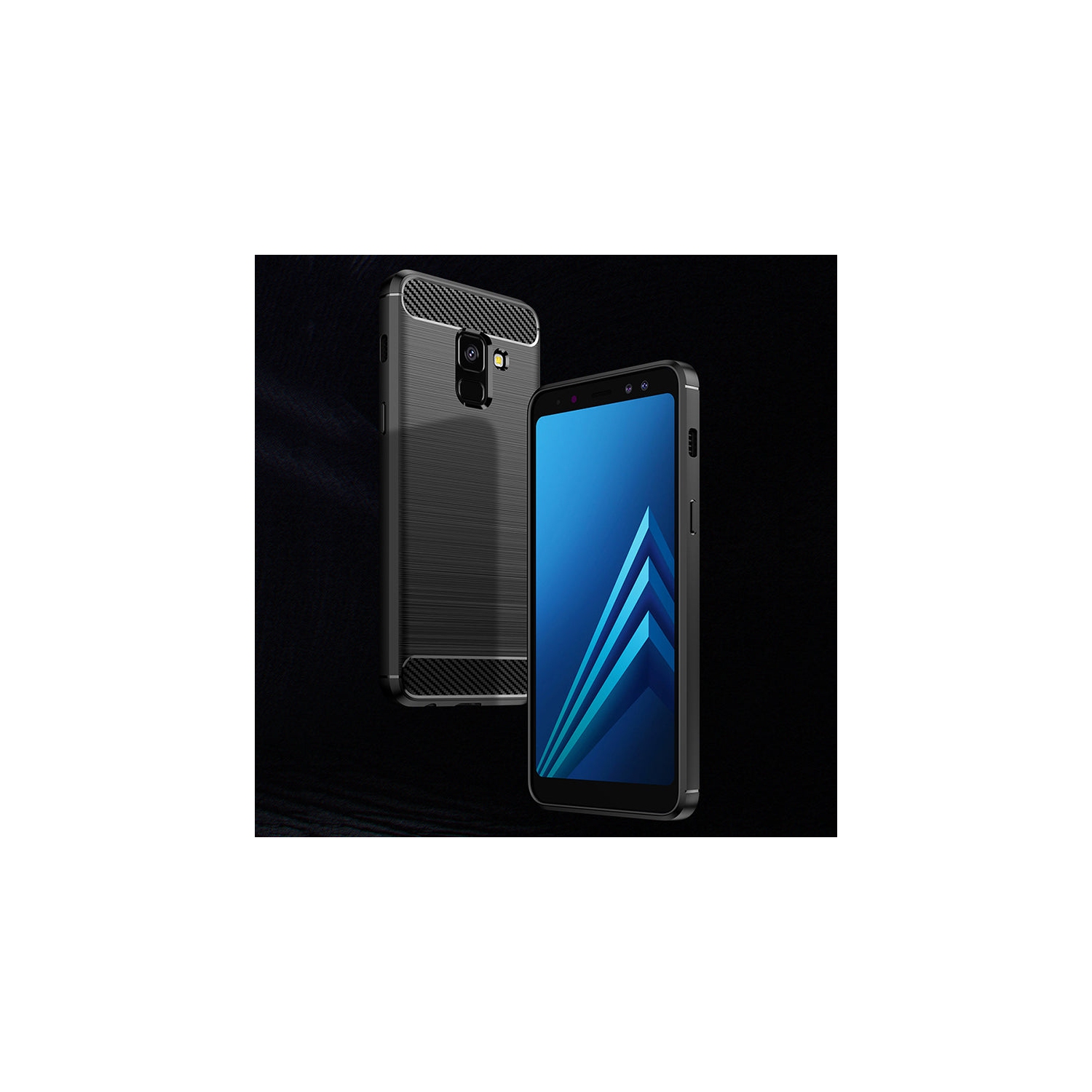 PANDACO Black Brushed Metal Case for Samsung Galaxy A8