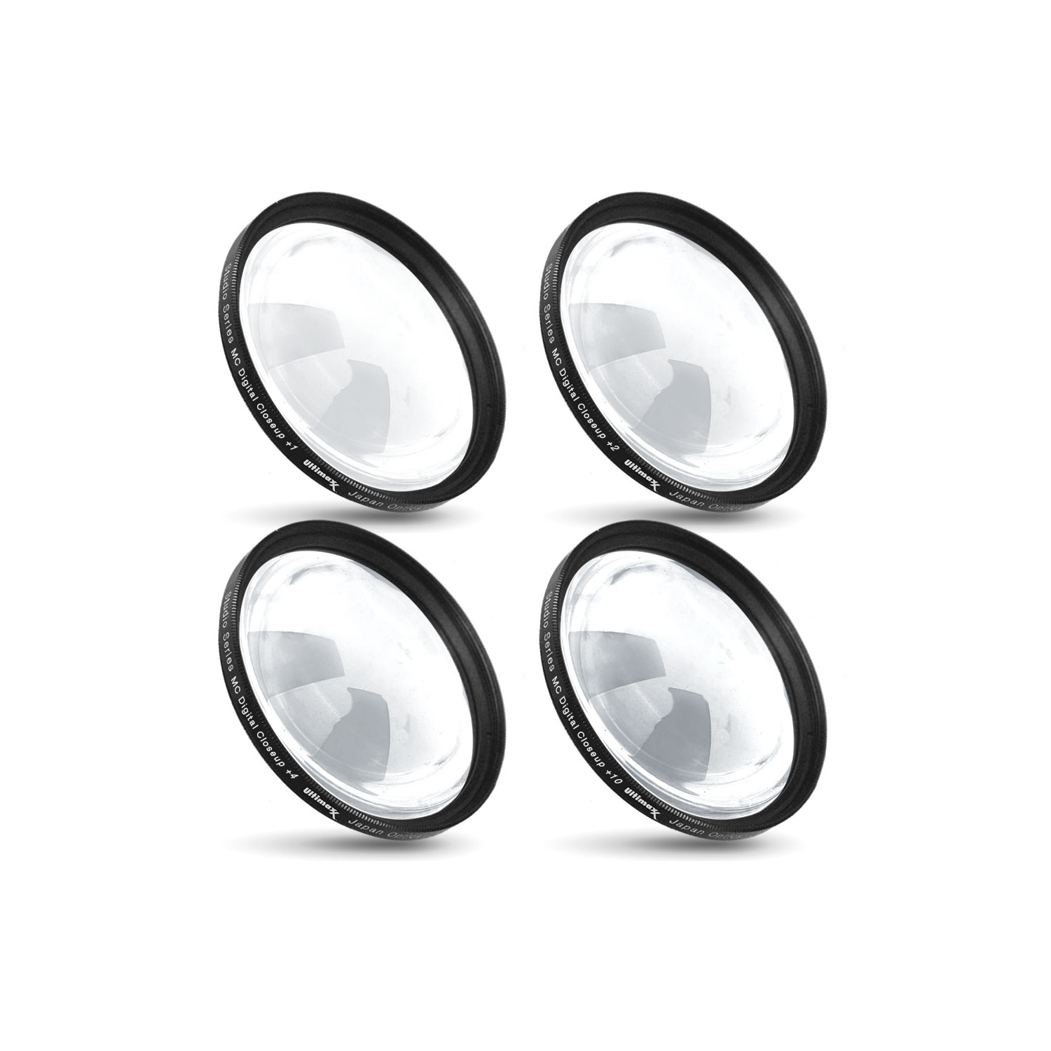 Lot de 4 filtres macro multicouches à gros revêtement de 49 mm d’Ultimaxx 1, 2, 4 et 10 filtres dioptries pour tous les objectifs d’appareil photo