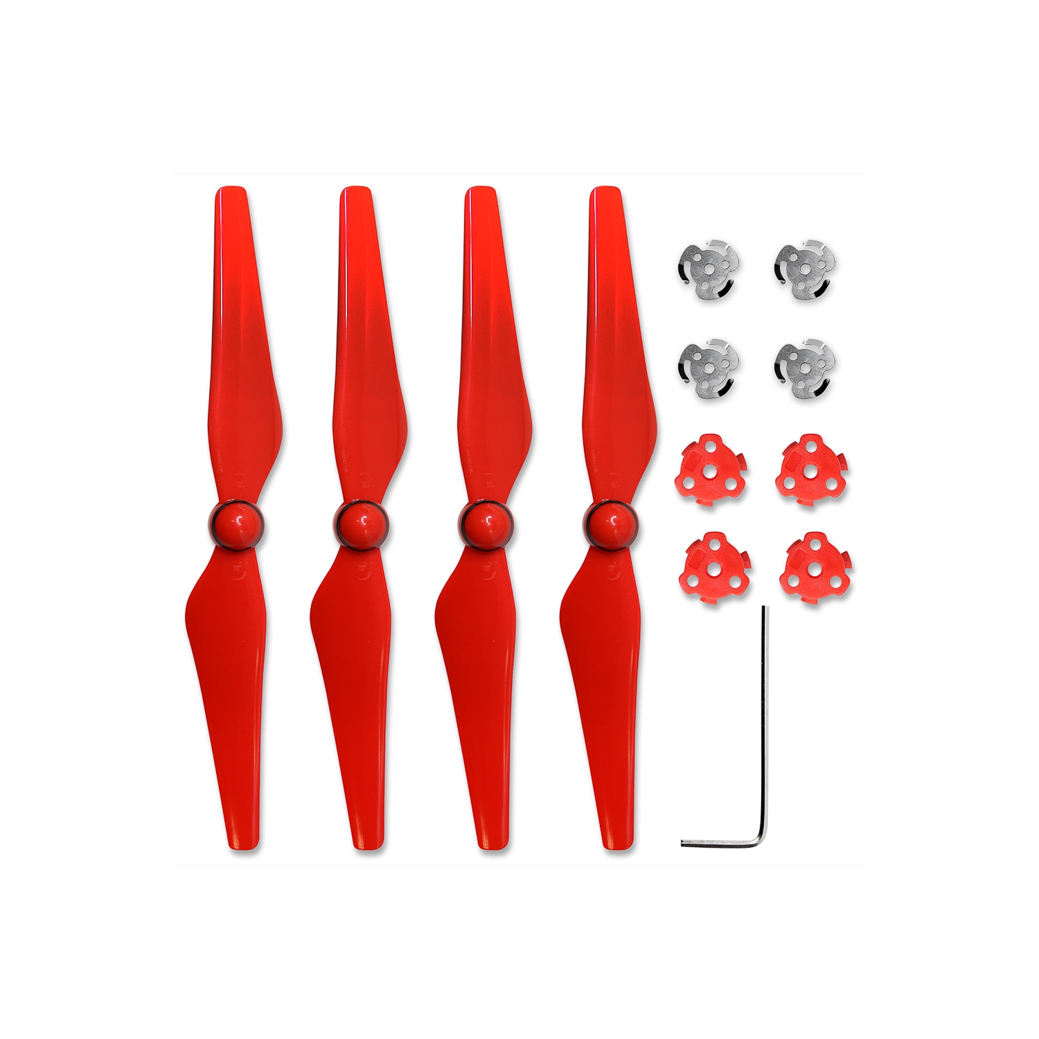 Ultimaxx 2 Pairs Quick Release Propellers Blades For DJI Phantom 4 Pro And Phantom 4 Advanced (Red) - Installation Kit Include