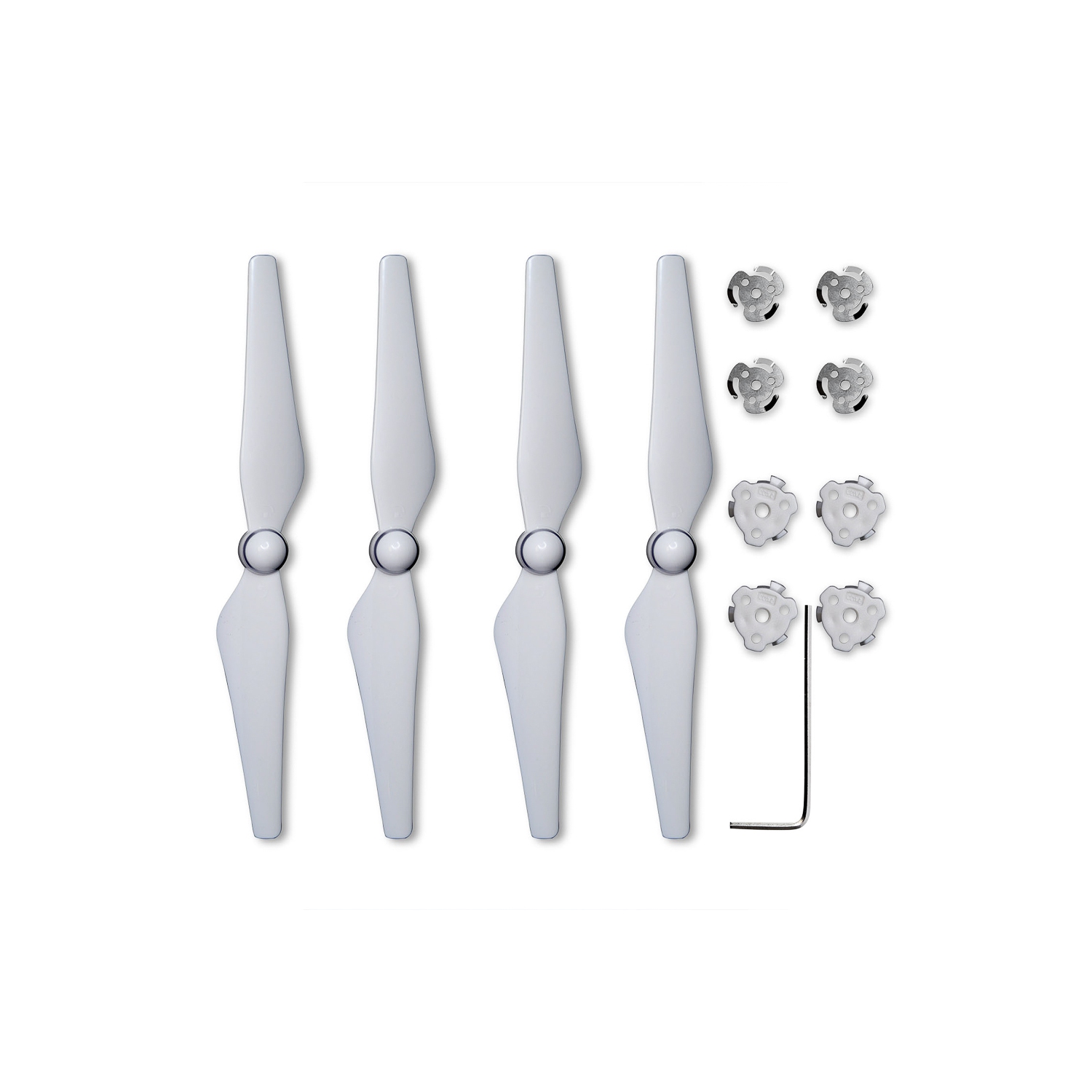 Ultimaxx 2 Pairs Quick Release Propellers Blades For DJI Phantom 4 Pro And Phantom 4 Advanced (White) - Installation Kit Inclu