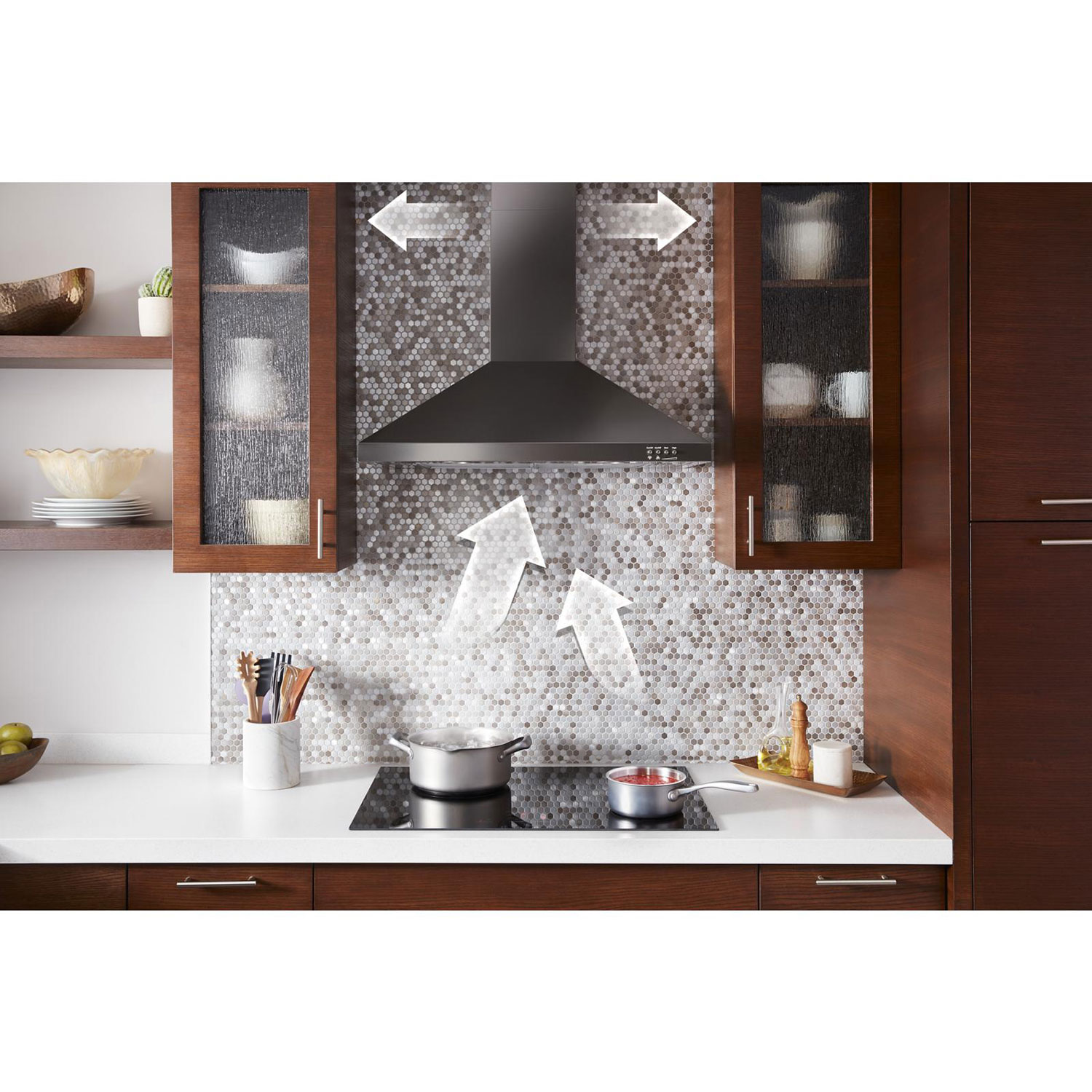 Hotte murale de 30 po de Whirlpool - Acier inoxydable noir