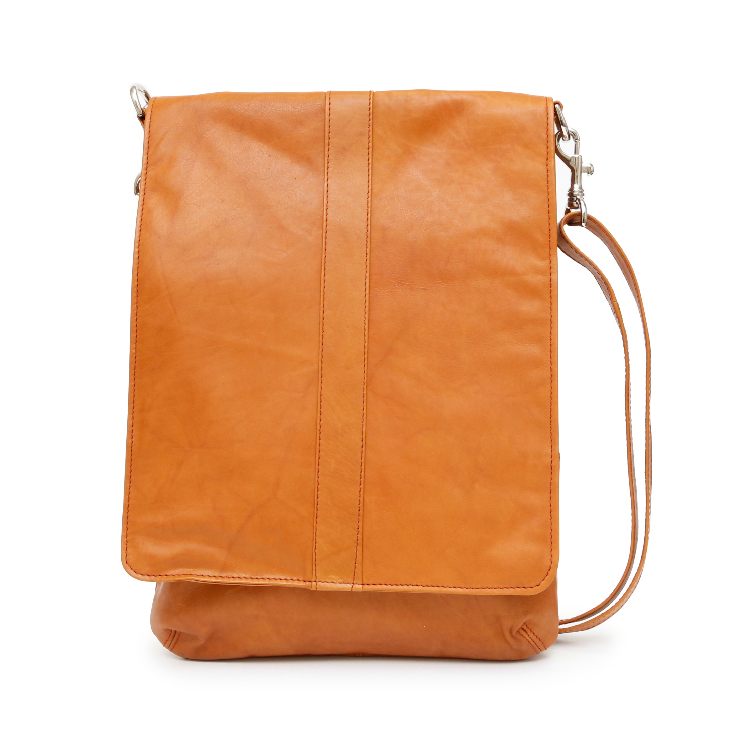 Ashlin Evan Leather Messenger Bag - Brown