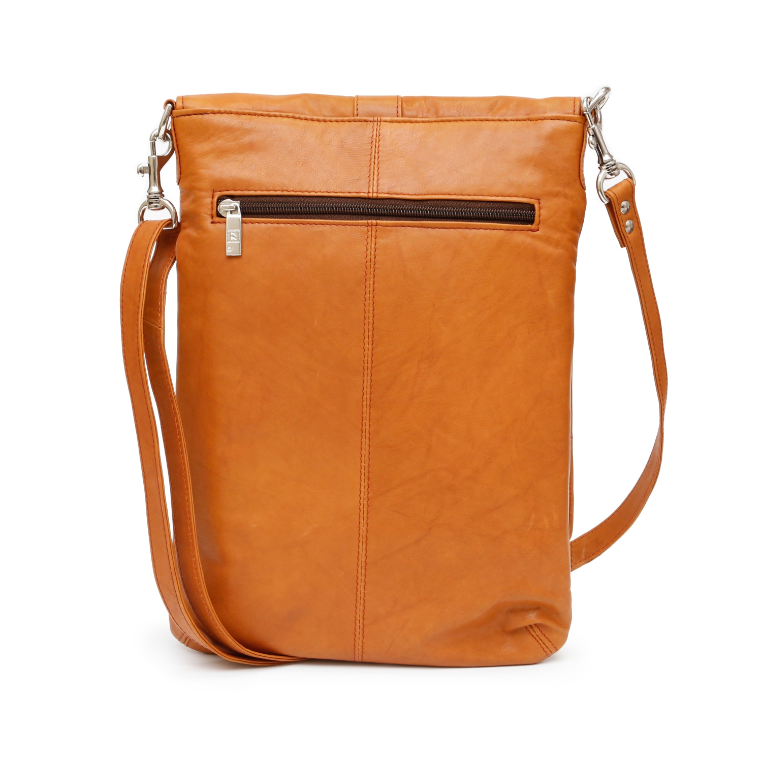 Ashlin Evan Leather Messenger Bag - Brown