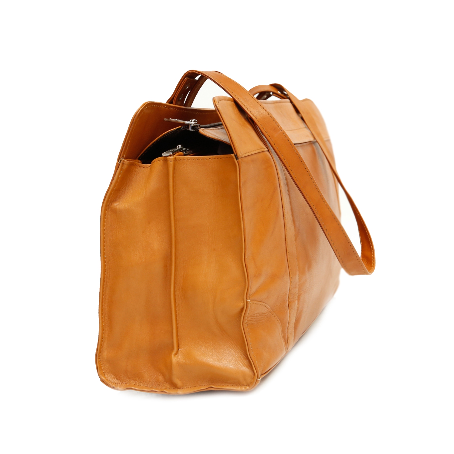 Ashlin Carlton 15"" Leather Business Case - Brown