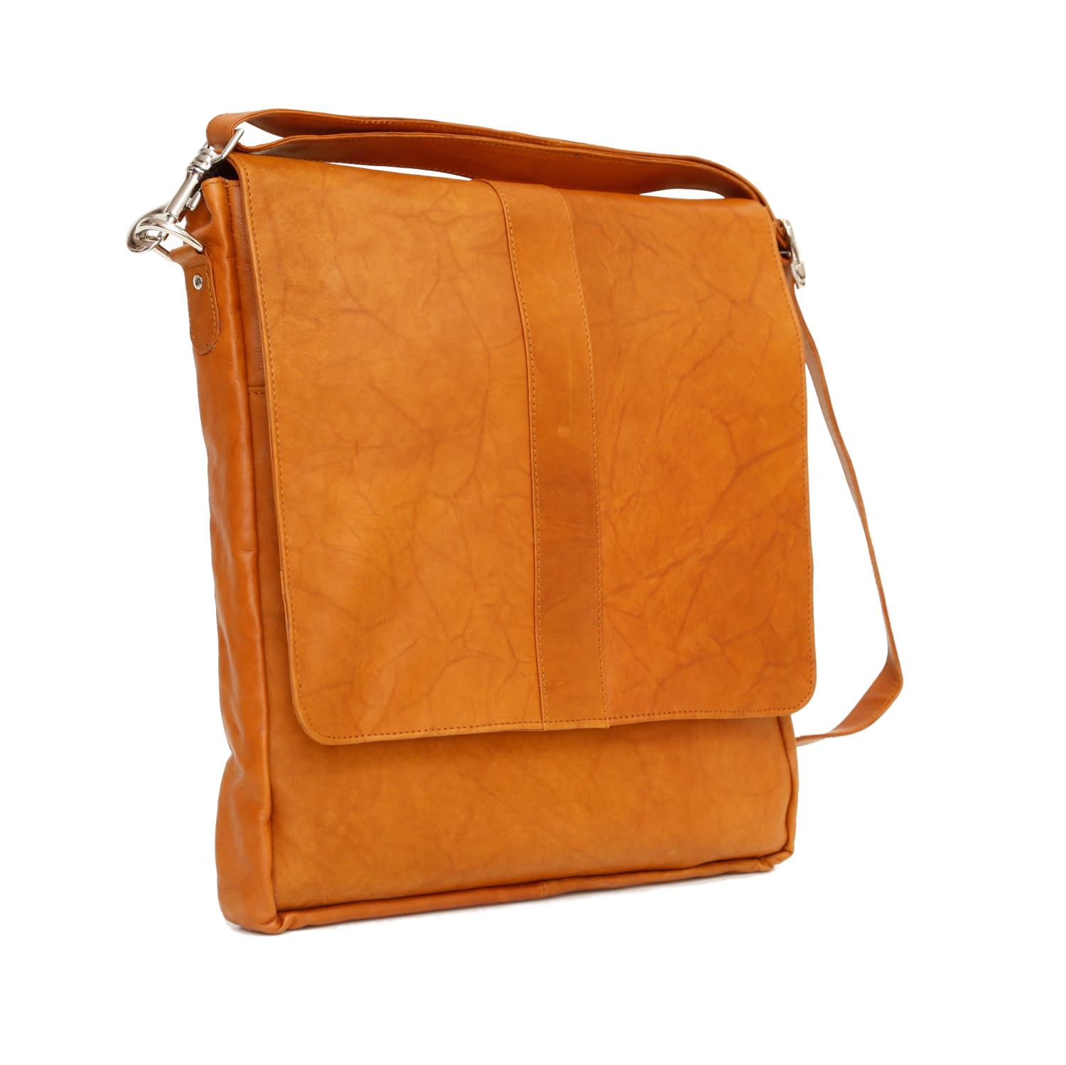 Sac messager en cuir de 15 po Howeth d’Ashlin - Brun