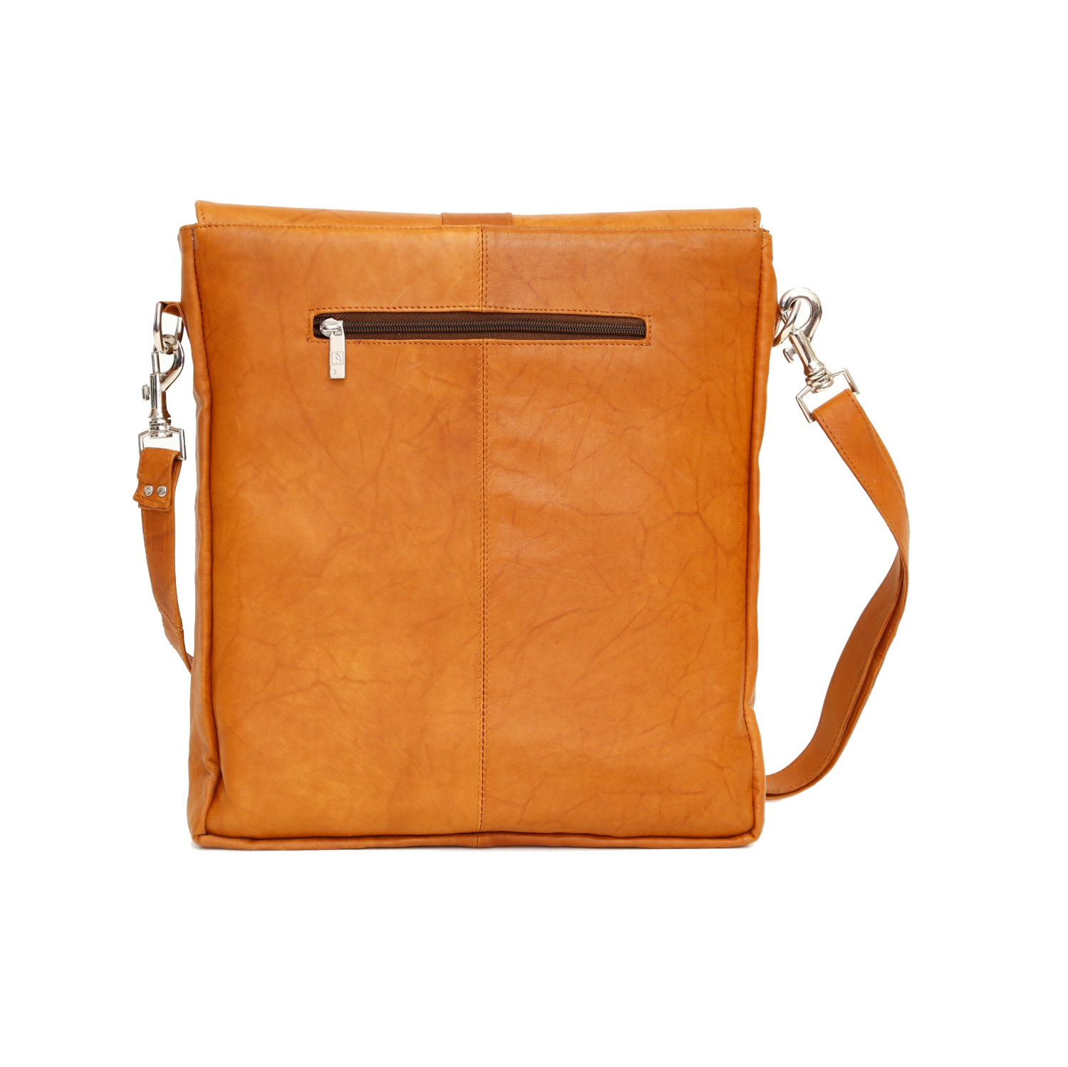 Sac messager en cuir de 15 po Howeth d’Ashlin - Brun