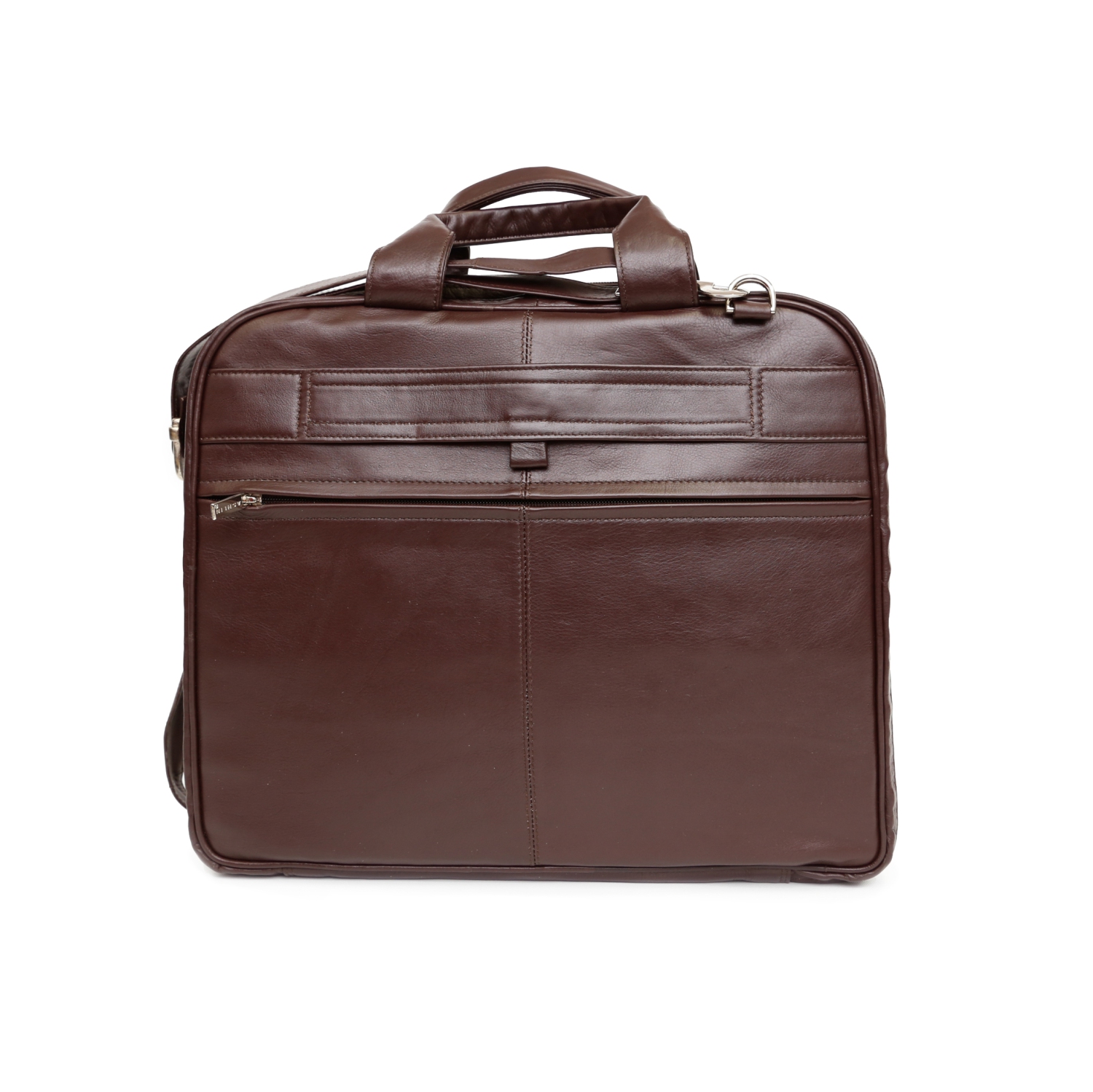 Ashlin Alastar 15"" Leather Briefcase - Dark Brown