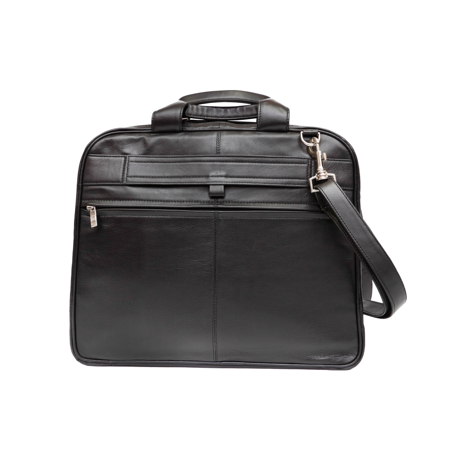 Ashlin Alastar 15"" Leather Briefcase - Black