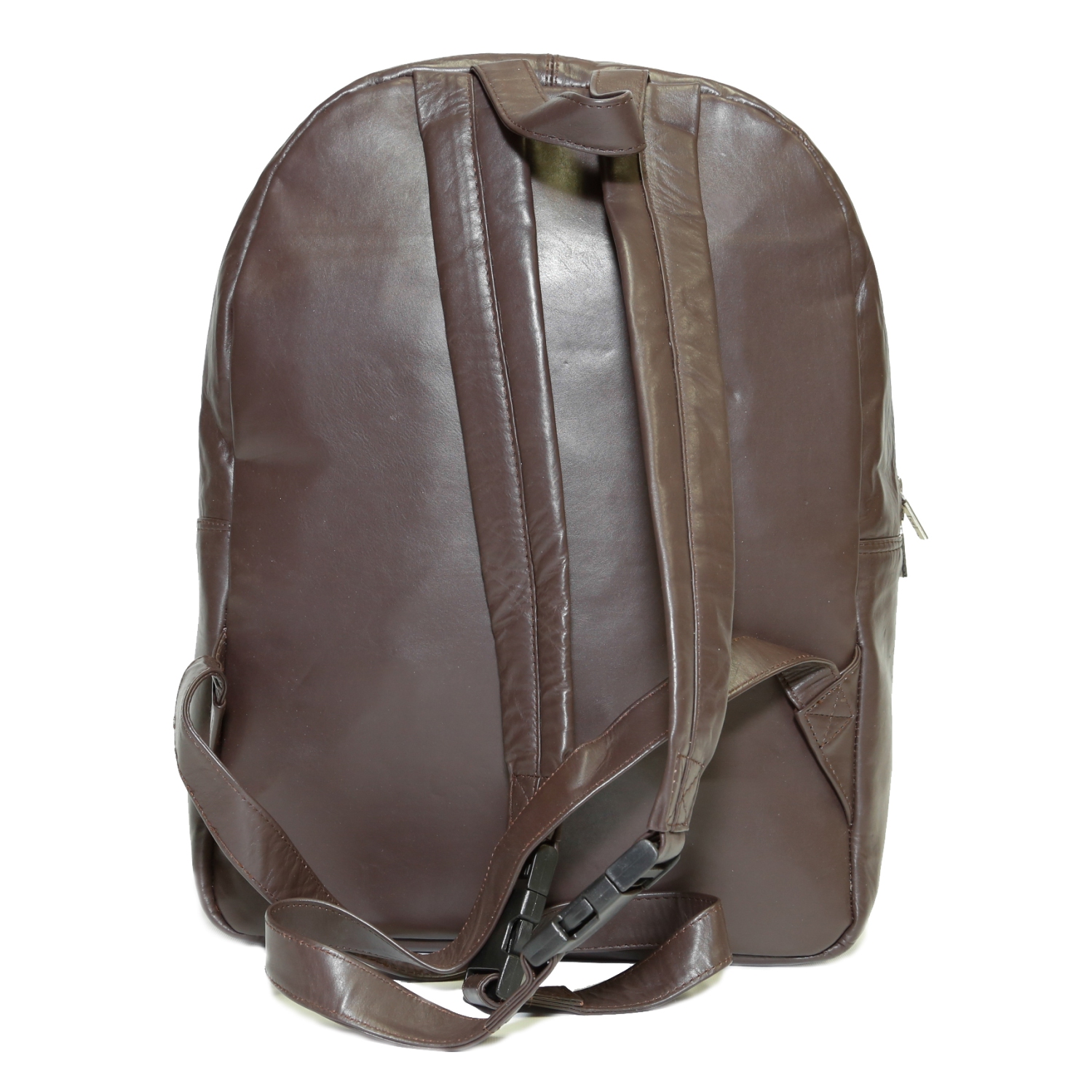 Ashlin Naples 15" Leather Knapsack - Dark Brown
