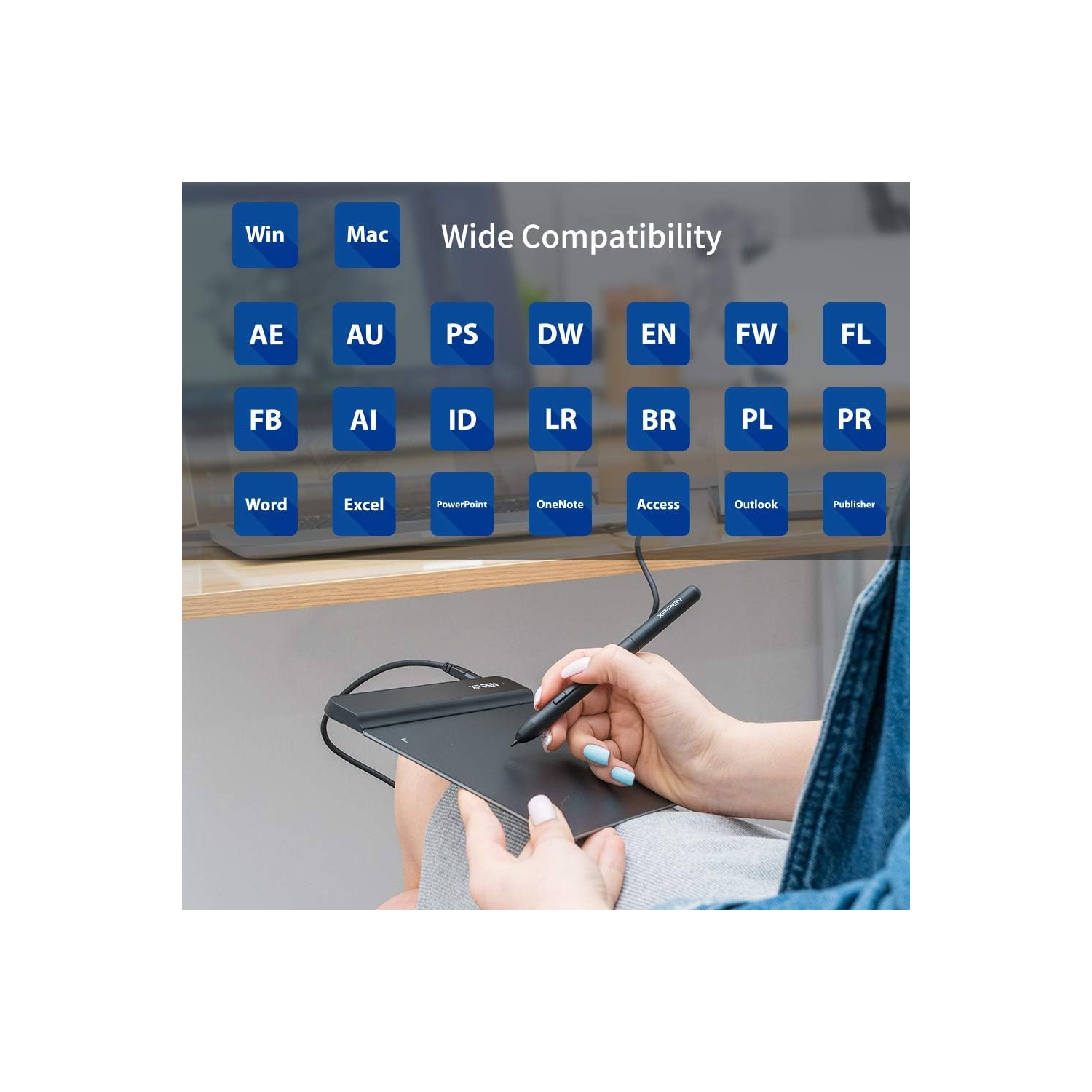 XP-Pen StarG640 6x4 Inch OSU! Ultrathin Tablet Drawing Tablet Digital Graphics Tablet Battery-Free Stylus for OSU Game and Teaching Online Classes