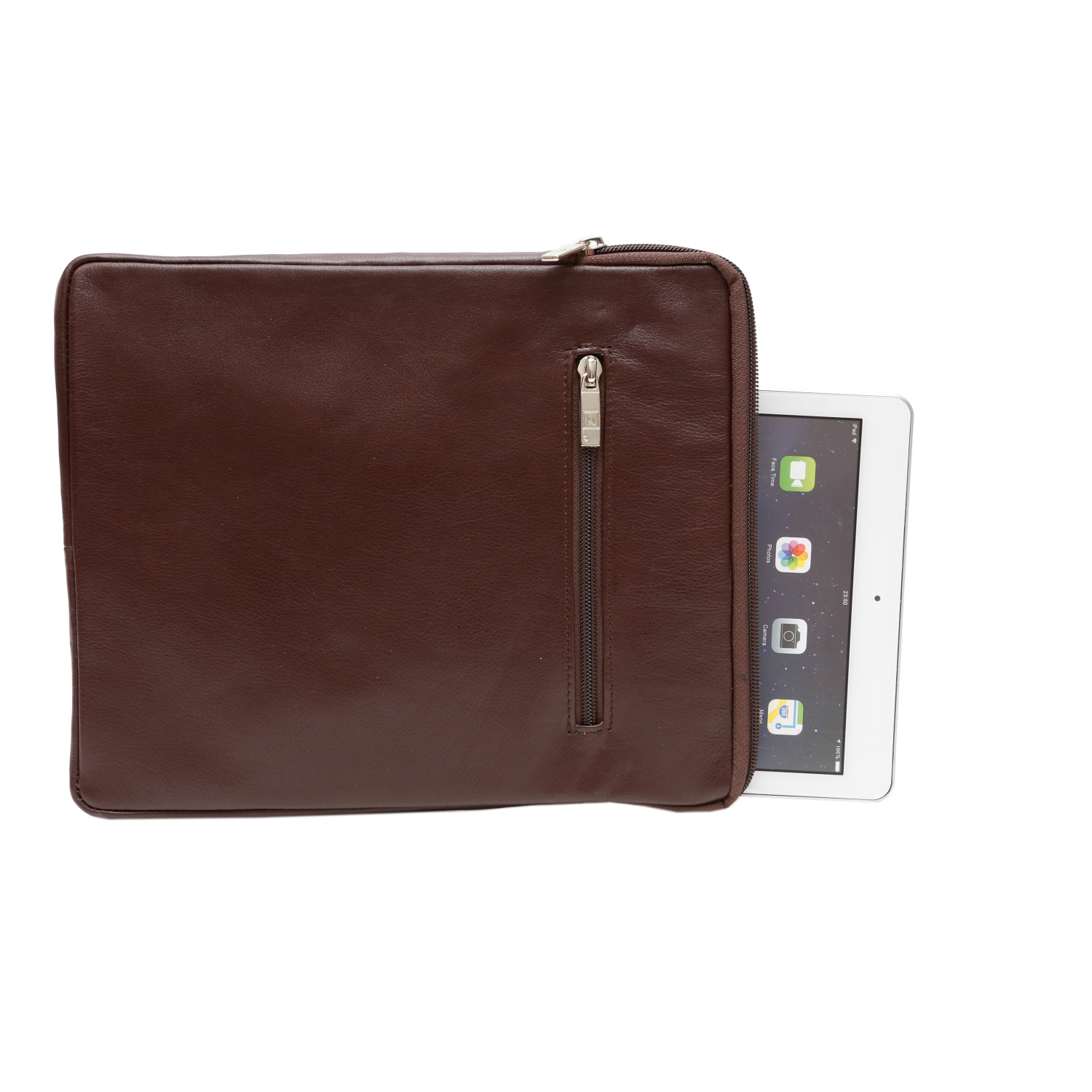 Ashlin Taysha 10"" Leather Tablet Case - Dark Brown