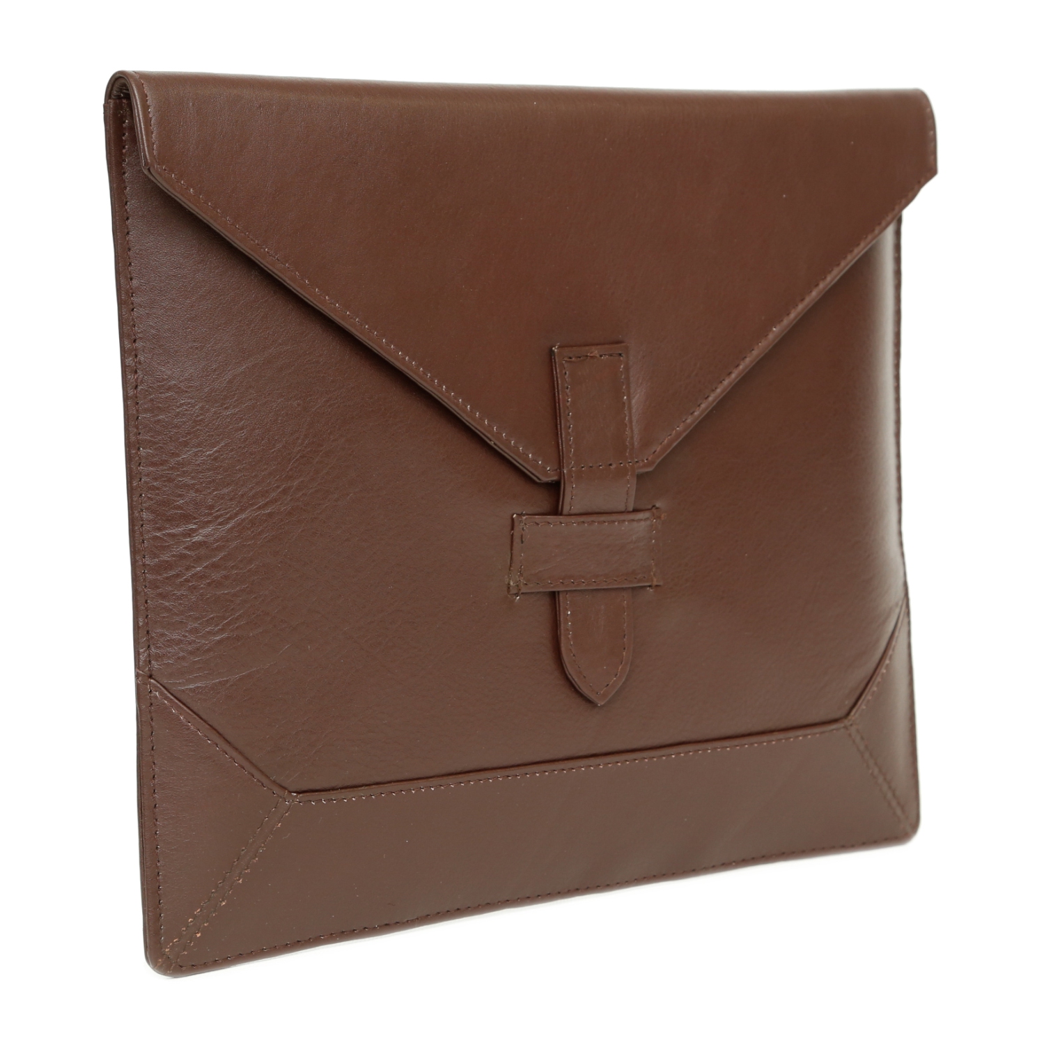 Ashlin 10"" Leather Envelope Tablet Case - Dark Brown