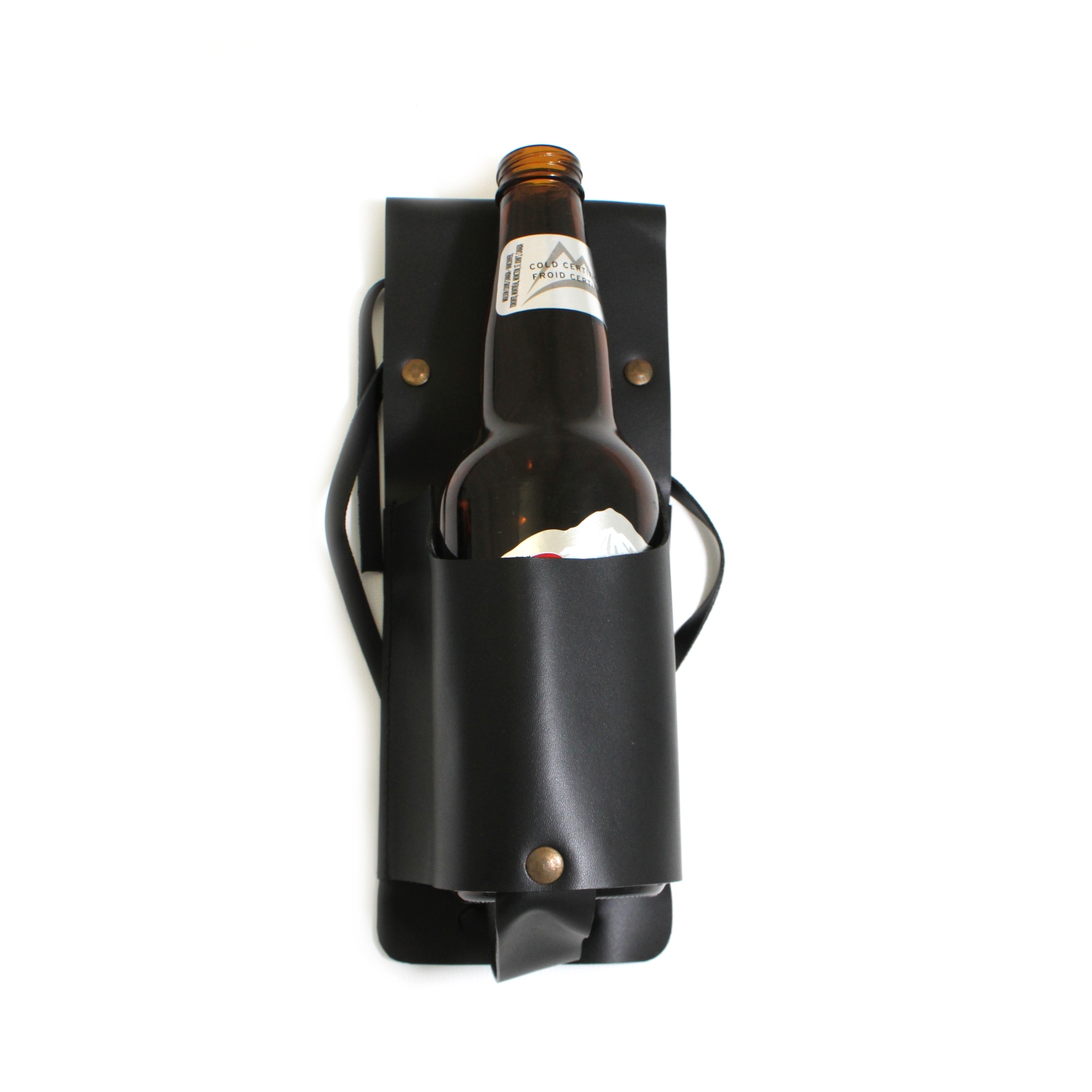 Étui à bouteille en cuir d’Ashlin - Noir