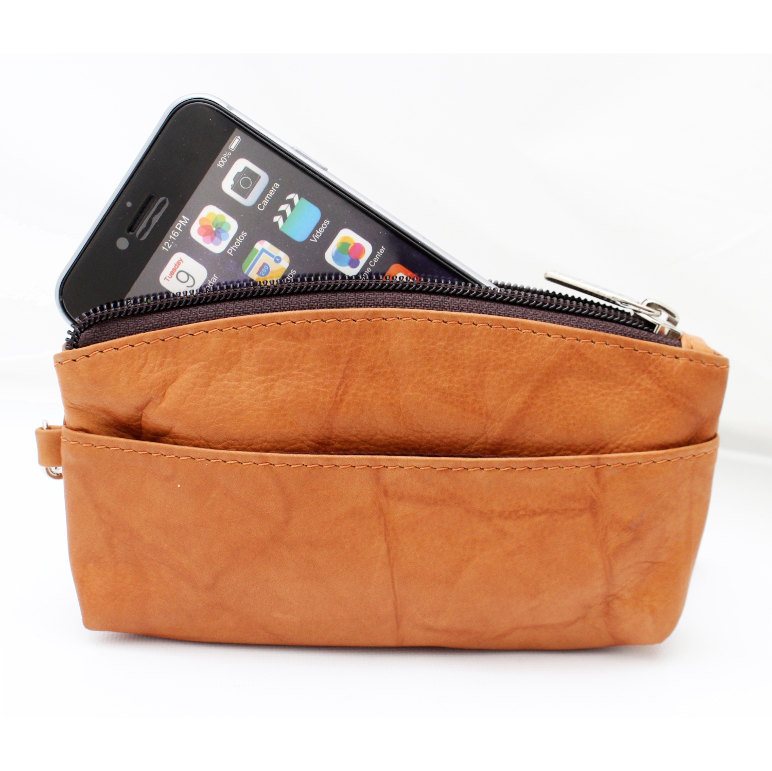 Sac à main en cuir Genesia d’Ashlin - Brun