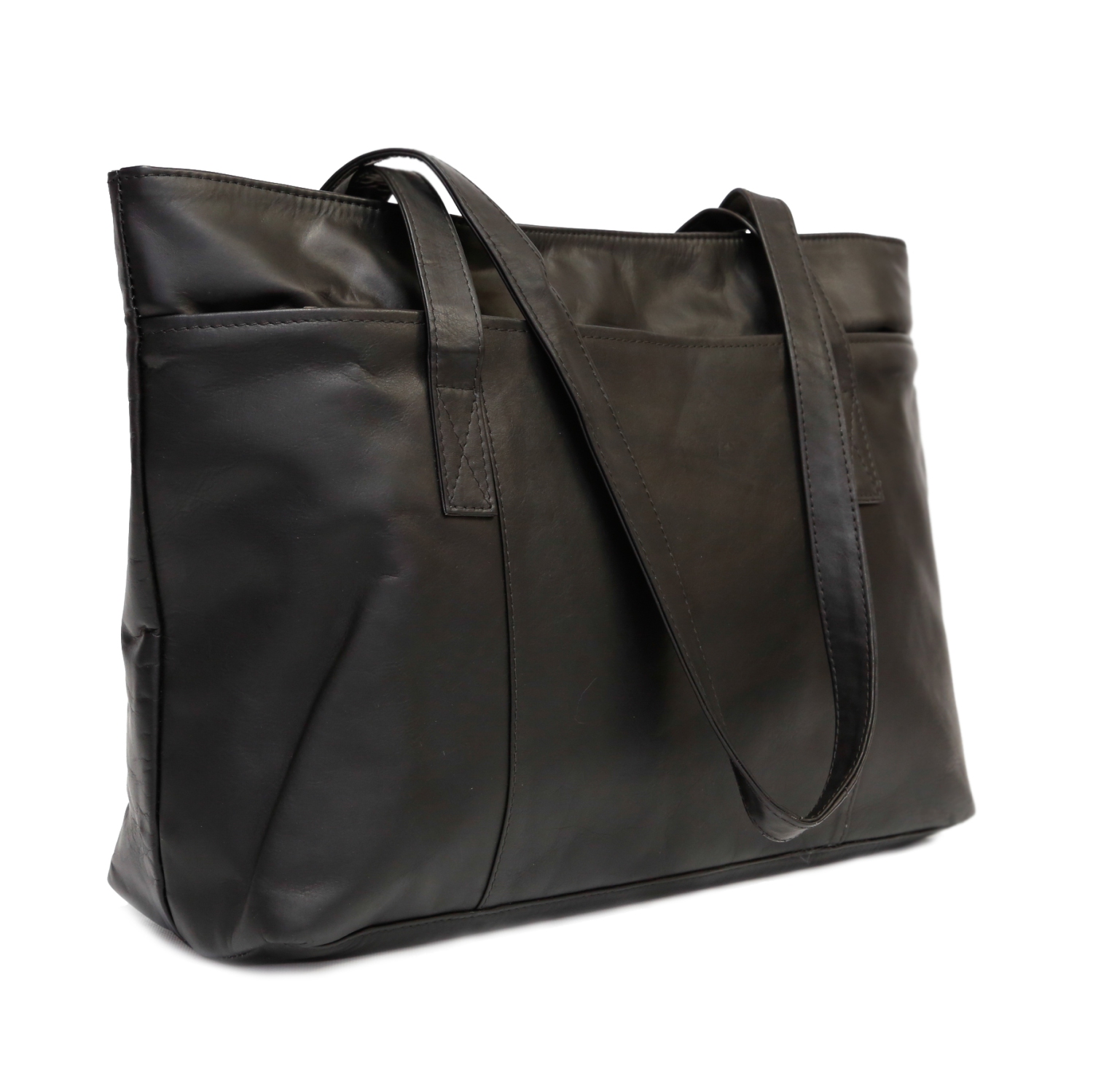 Ashlin Melia Leather Tote Bag - Black