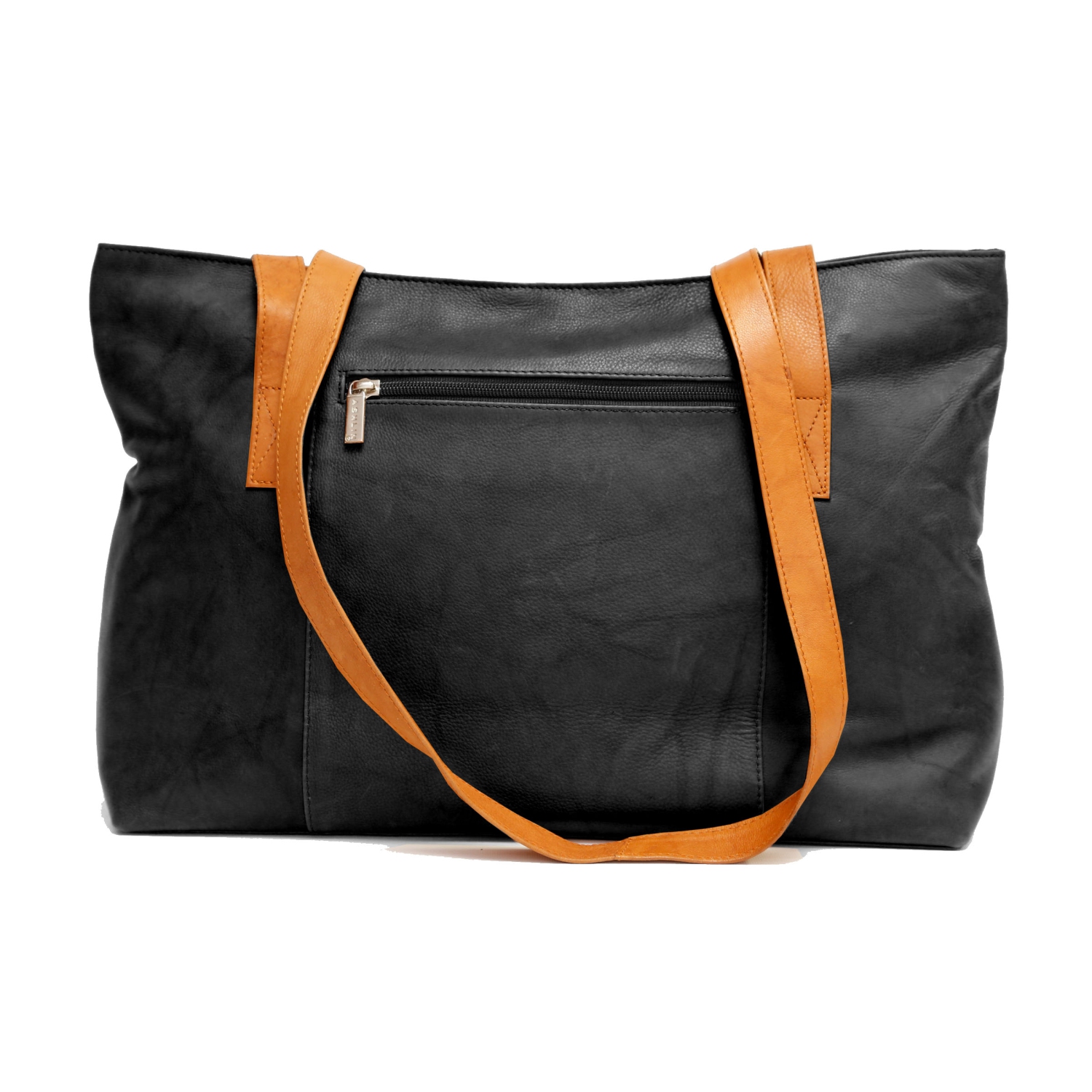 Sac fourre-tout en cuir Melia d’Ashlin - Noir - Brun