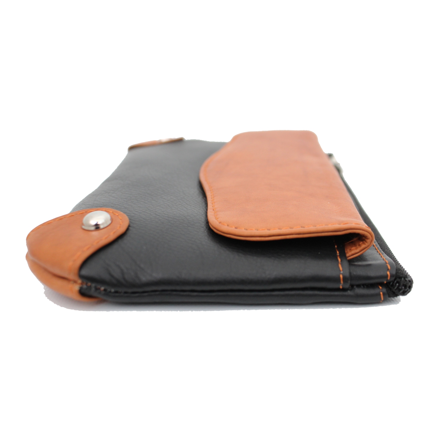 Étui-portefeuille en cuir avec dragonne Catarine d’Ashlin - Noir-brun