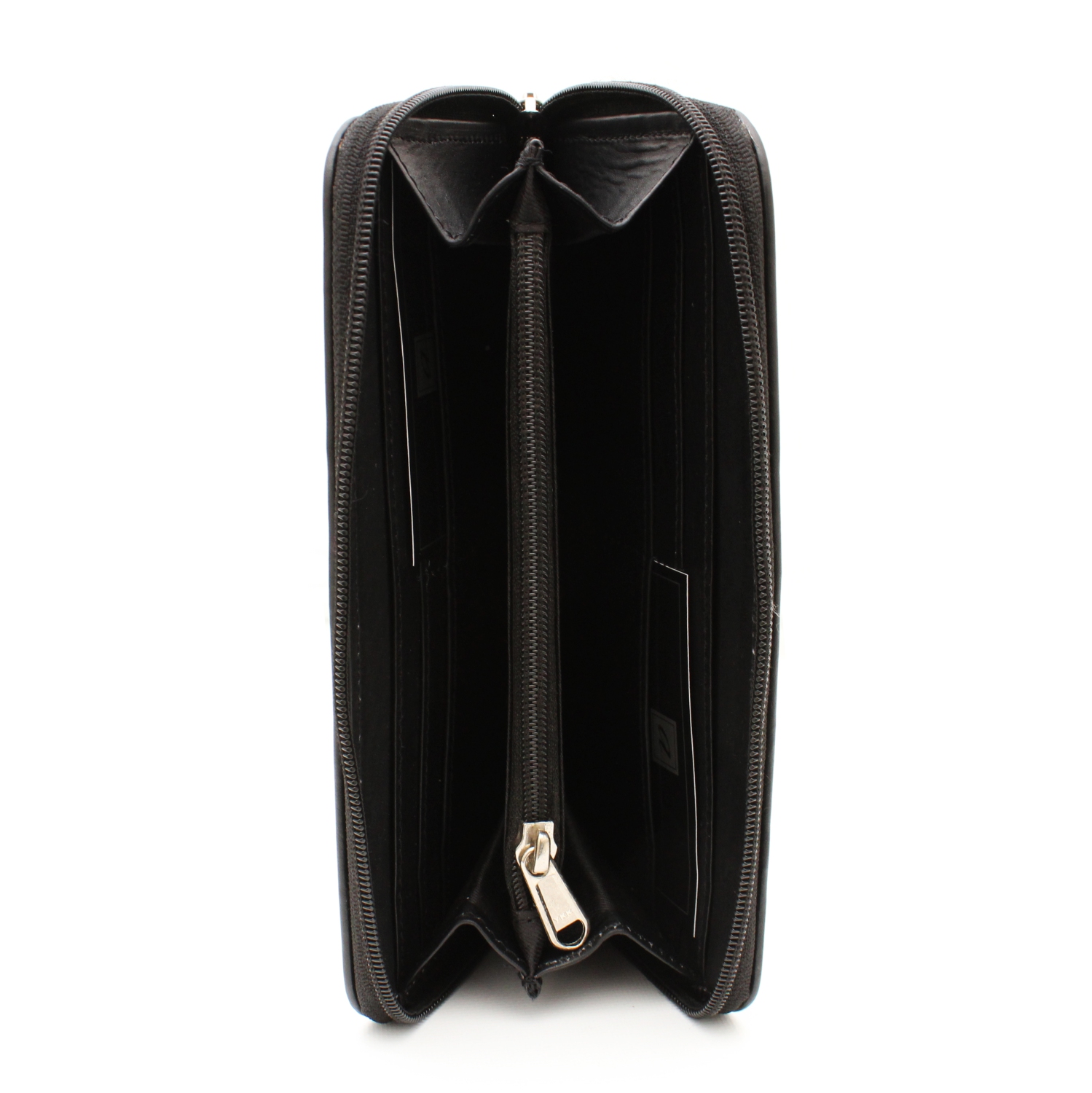 Pochette-portefeuille en cuir à deux rabats Mercer d’Ashlin - Noir