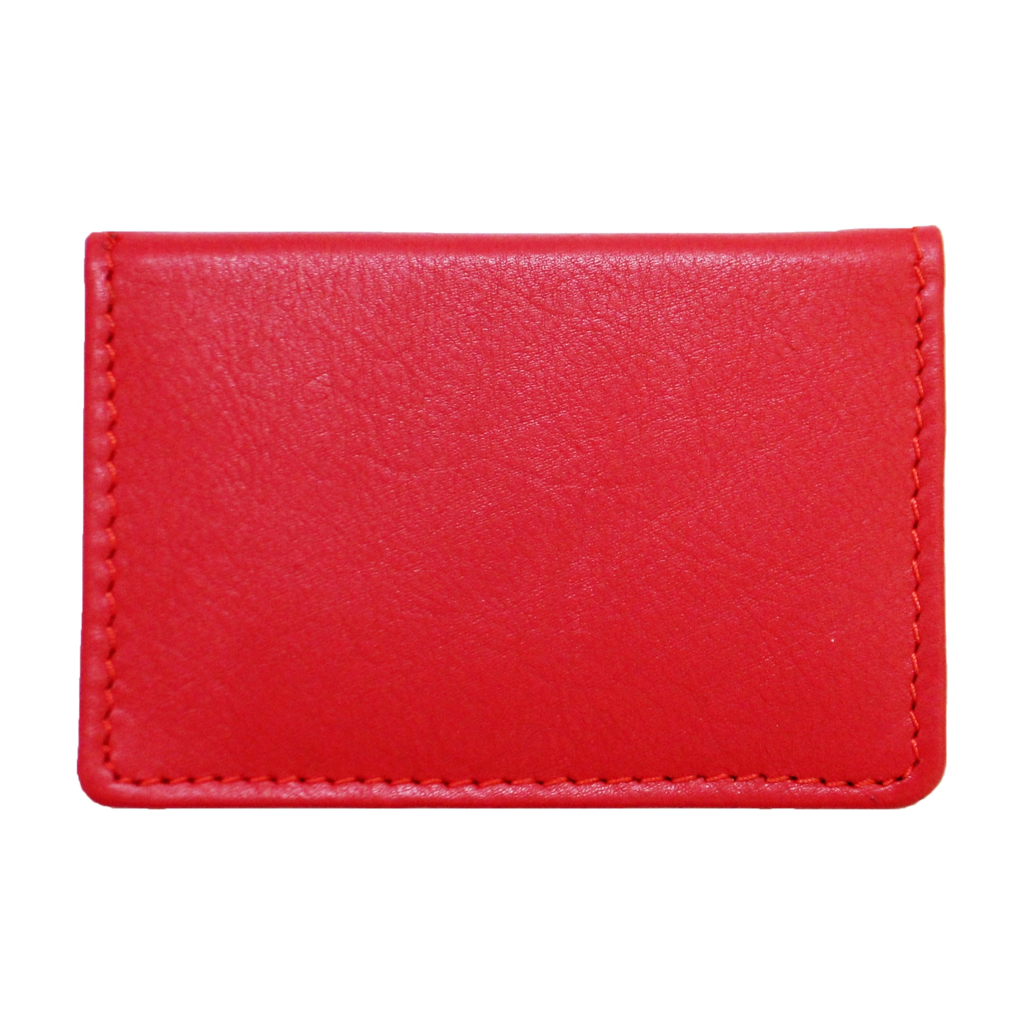 Ashlin Chatham Slim Bi-Fold Leather ID Holder - Fire Engine Red