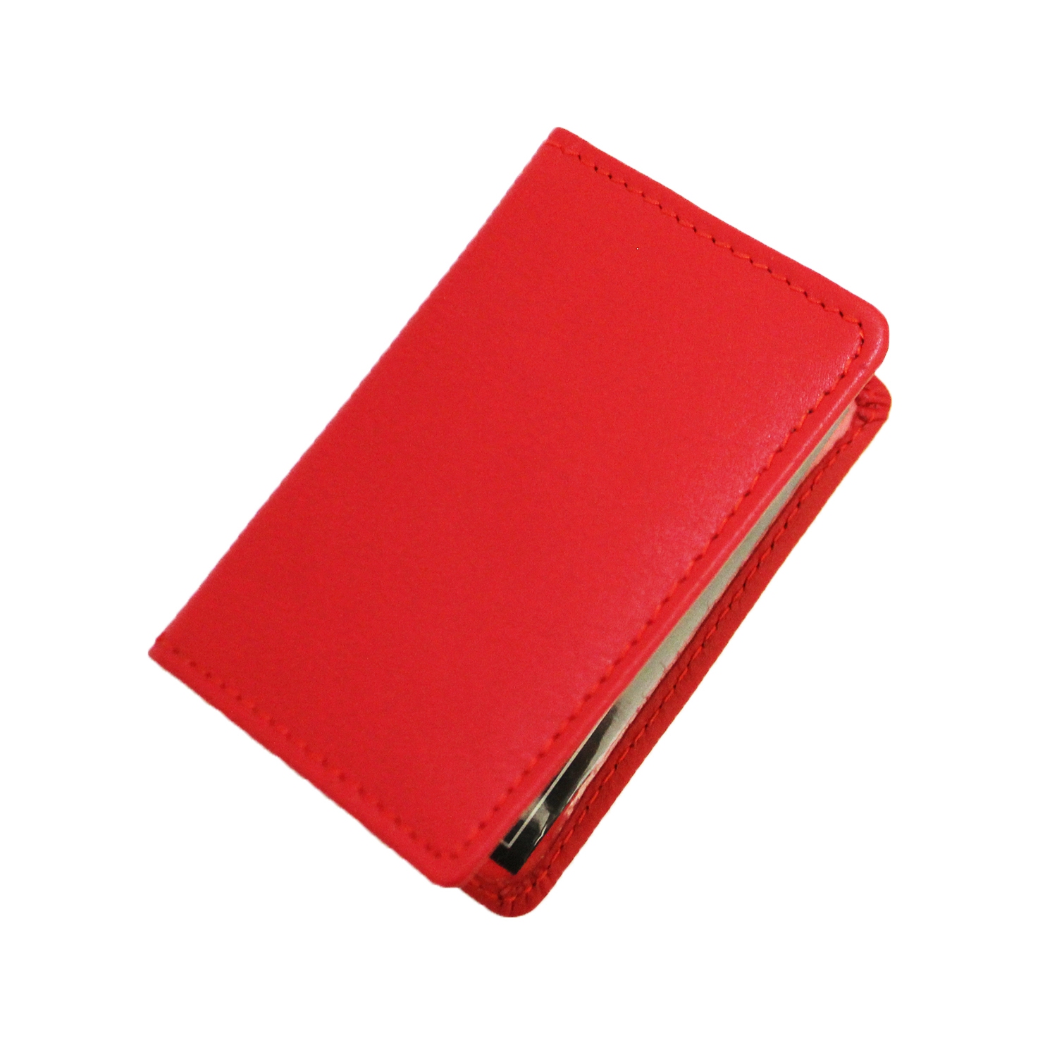 Ashlin Chatham Slim Bi-Fold Leather ID Holder - Fire Engine Red