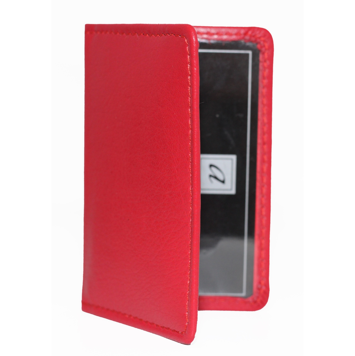 Ashlin Chatham Slim Bi-Fold Leather ID Holder - Fire Engine Red
