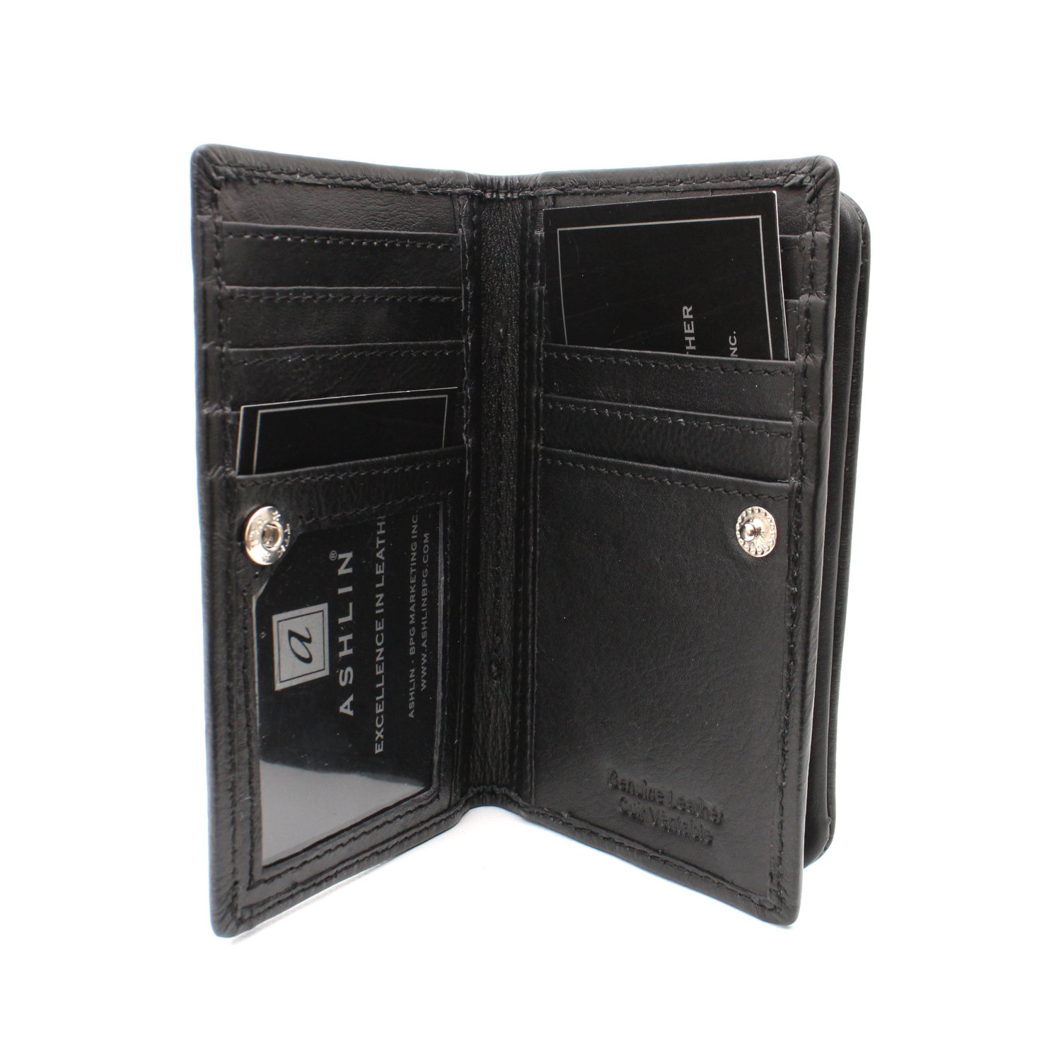 Ashlin Eithne Leather Wallet and Change Purse - Black